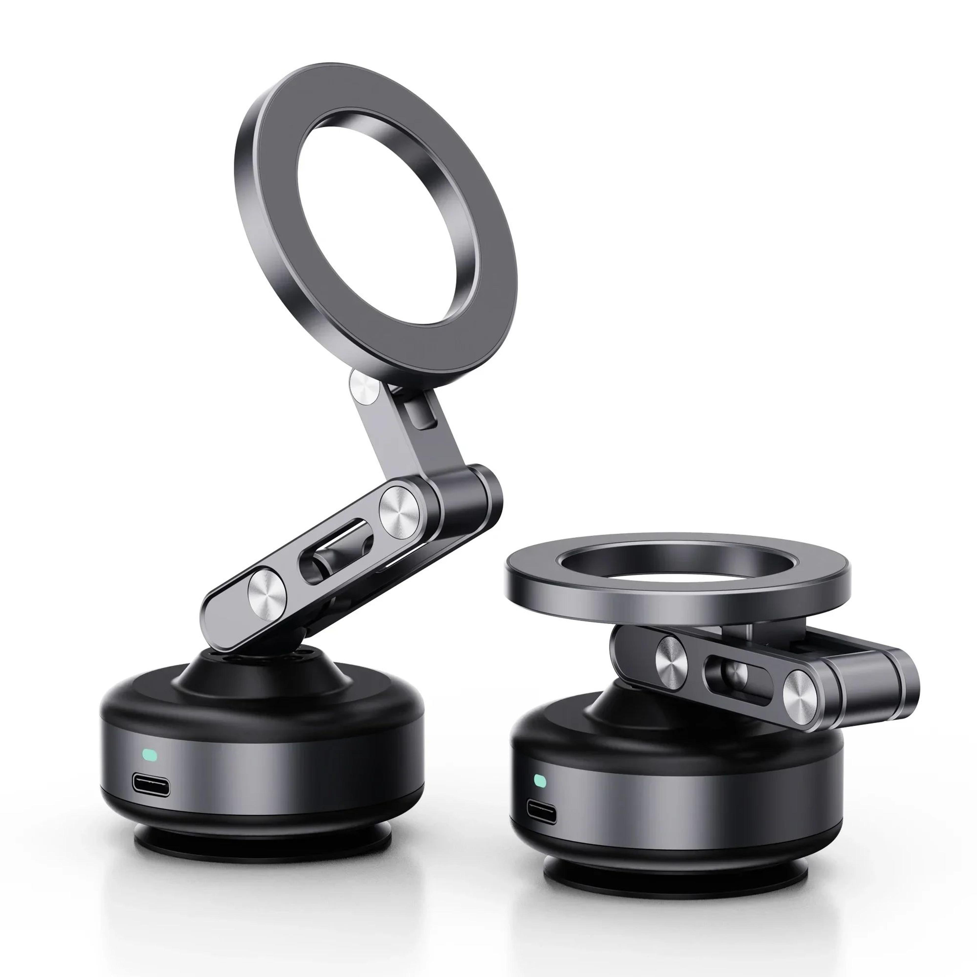 universal 360° magnetic car phone mount with vacuum suction grip