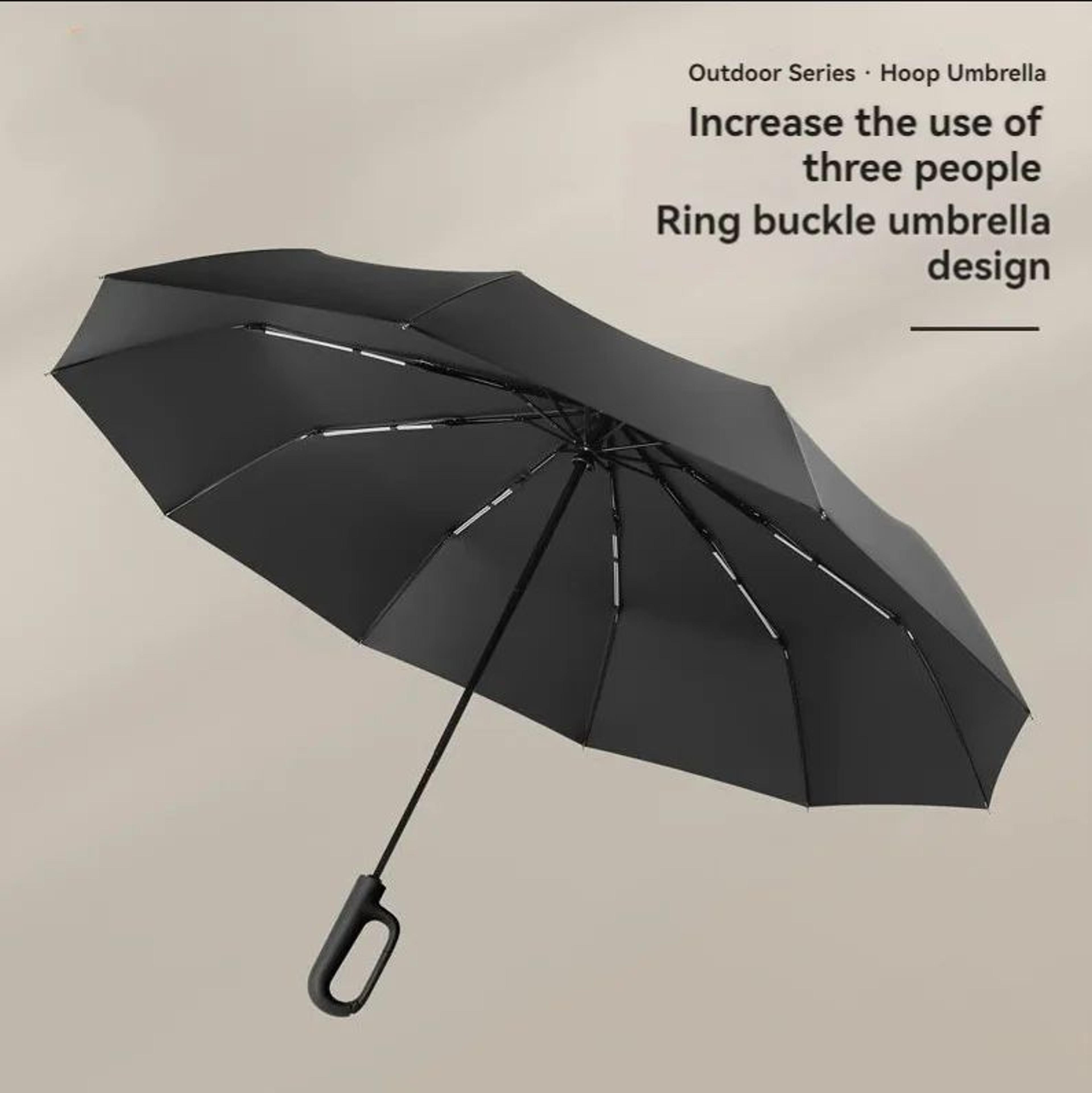 all-weather extra large automatic umbrella with uv protection and reinforced windproof frame