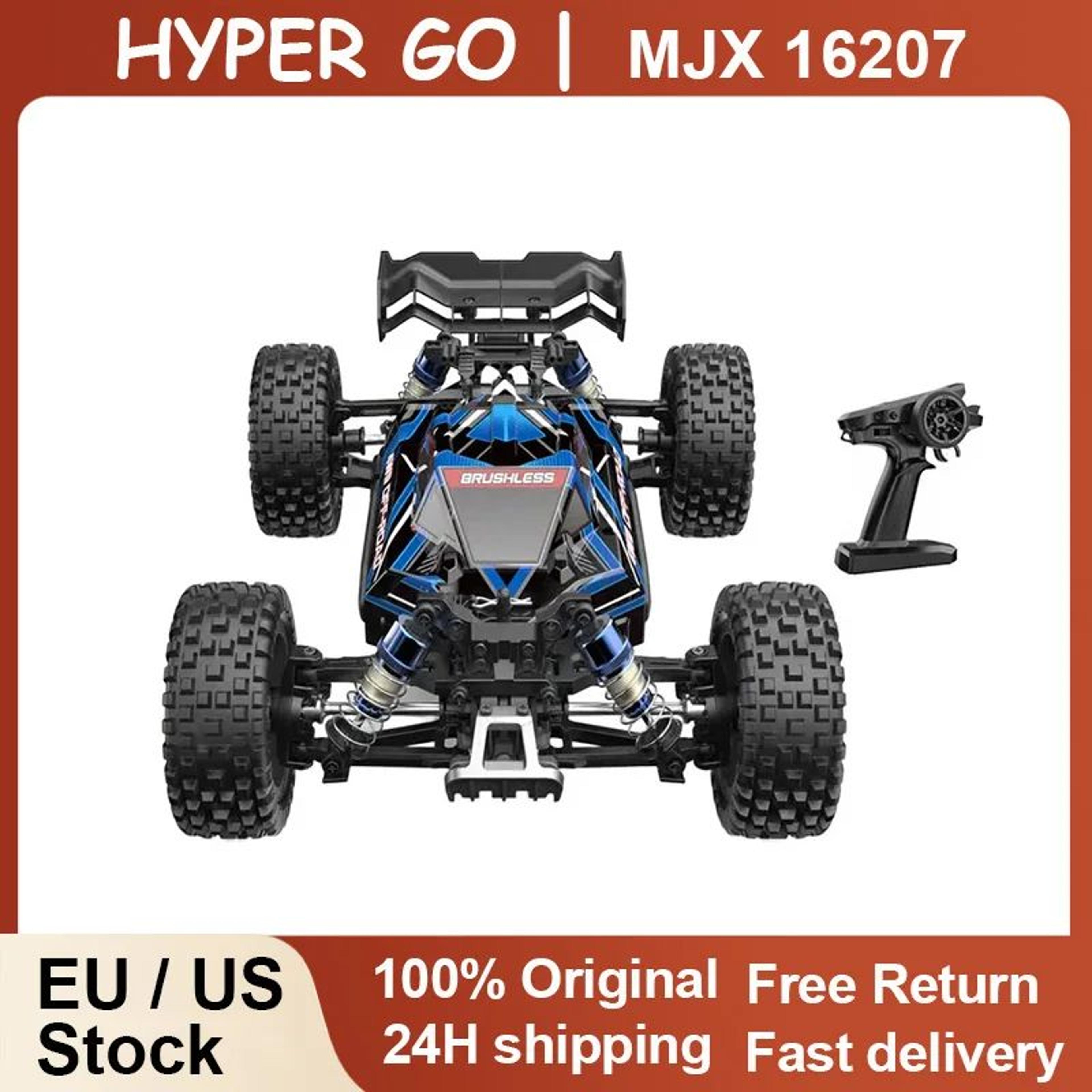 hyper go 1/16 scale brushless rc car – high-speed 4wd off-road racing truck