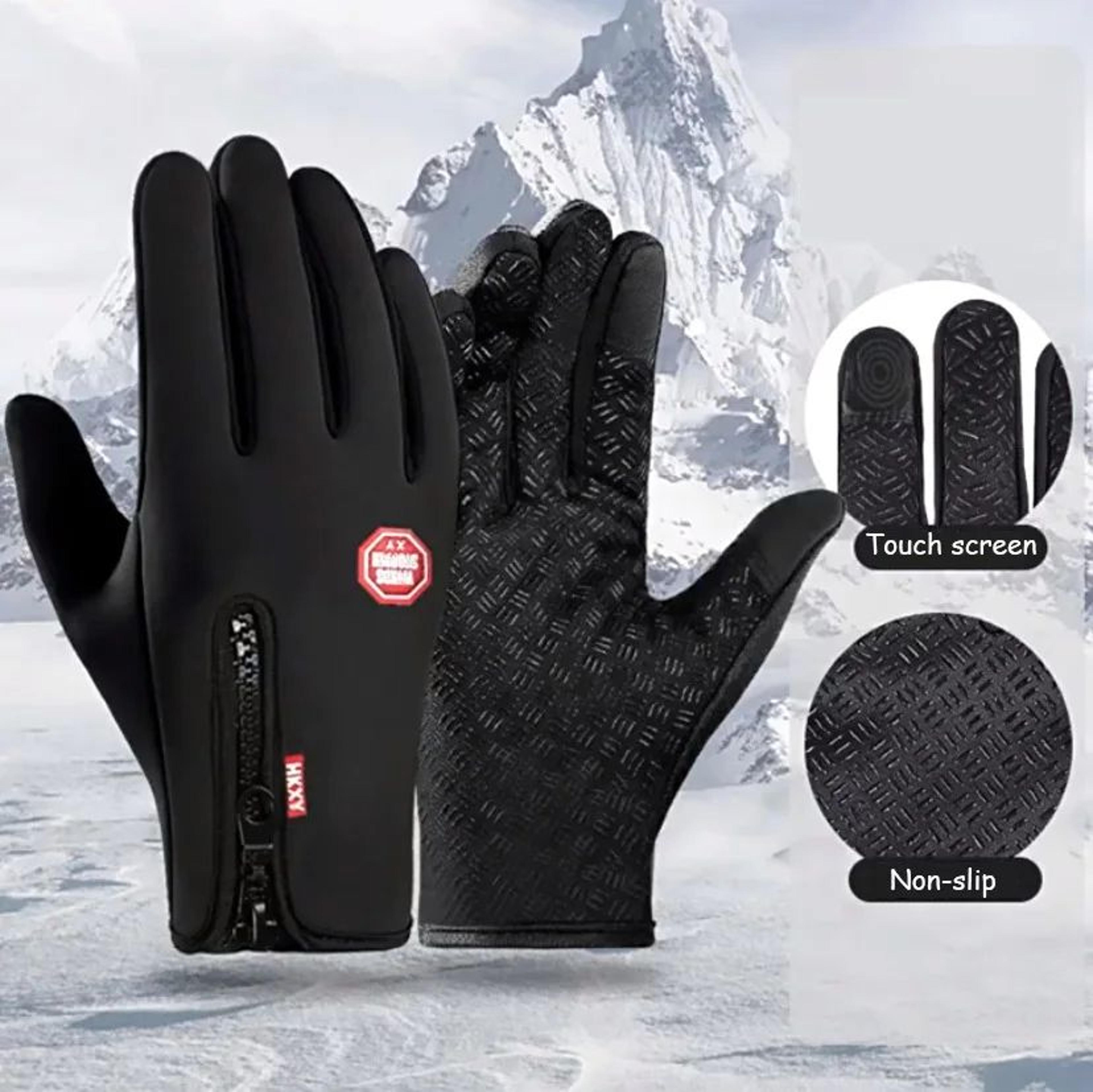 thermalride waterproof winter cycling gloves with touchscreen & non-slip grip