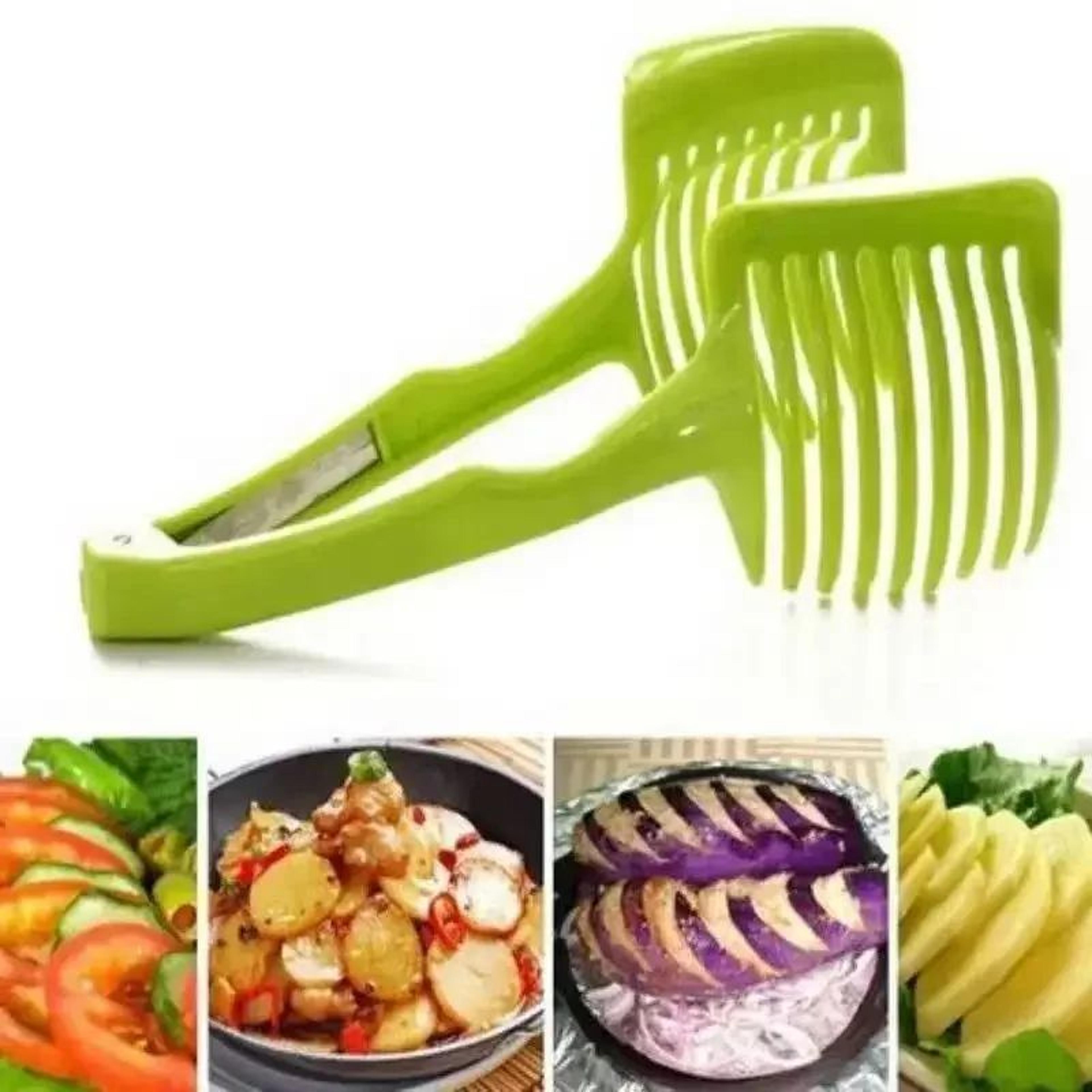 precision handheld lemon & fruit slicer clamp – safe multi-functional fruit cutter kitchen gadget