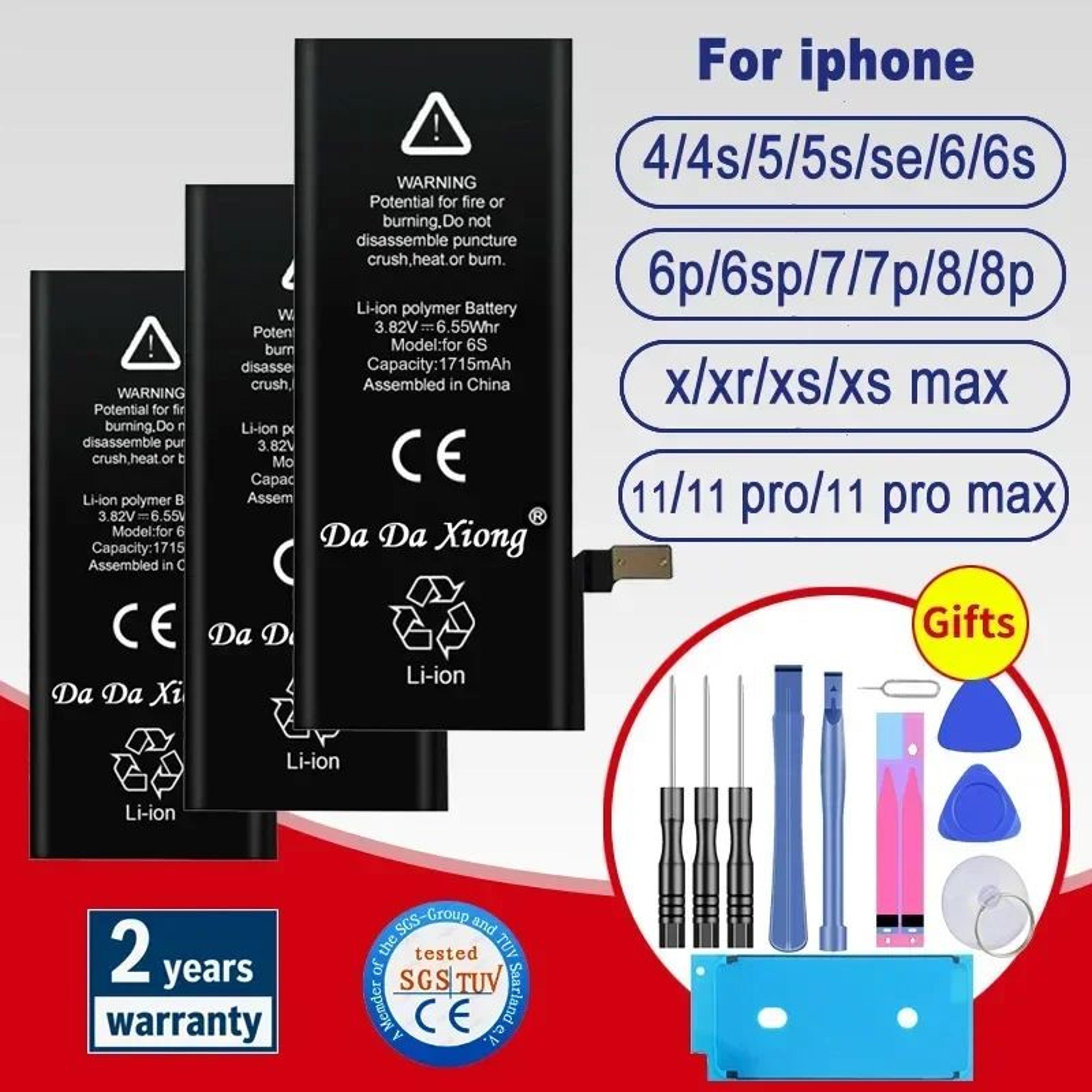 high-capacity replacement battery for iphone models with free tool kit
