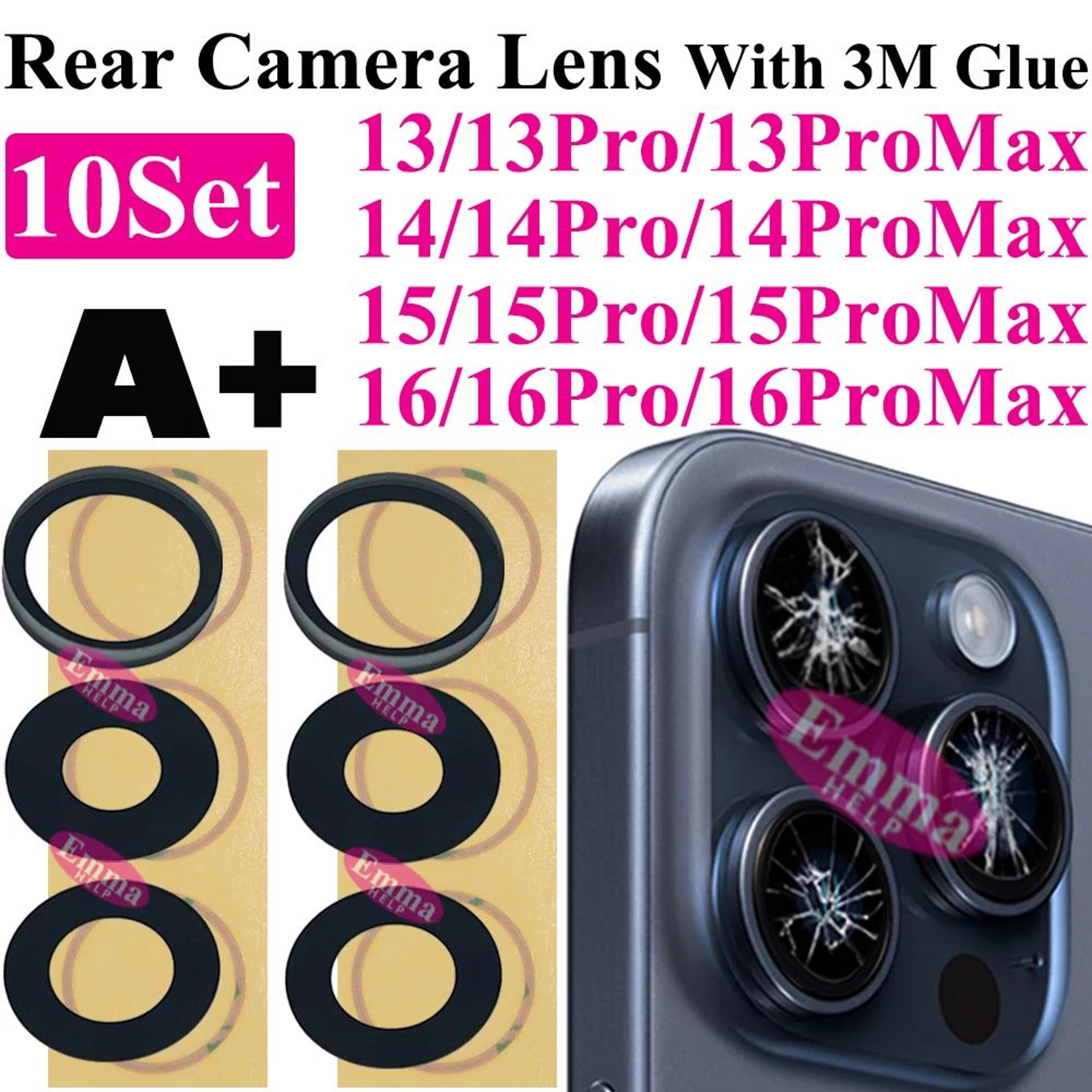 premium iphone rear camera glass replacement & lens cover sticker – fits iphone 16/15/14/13/12/11 series