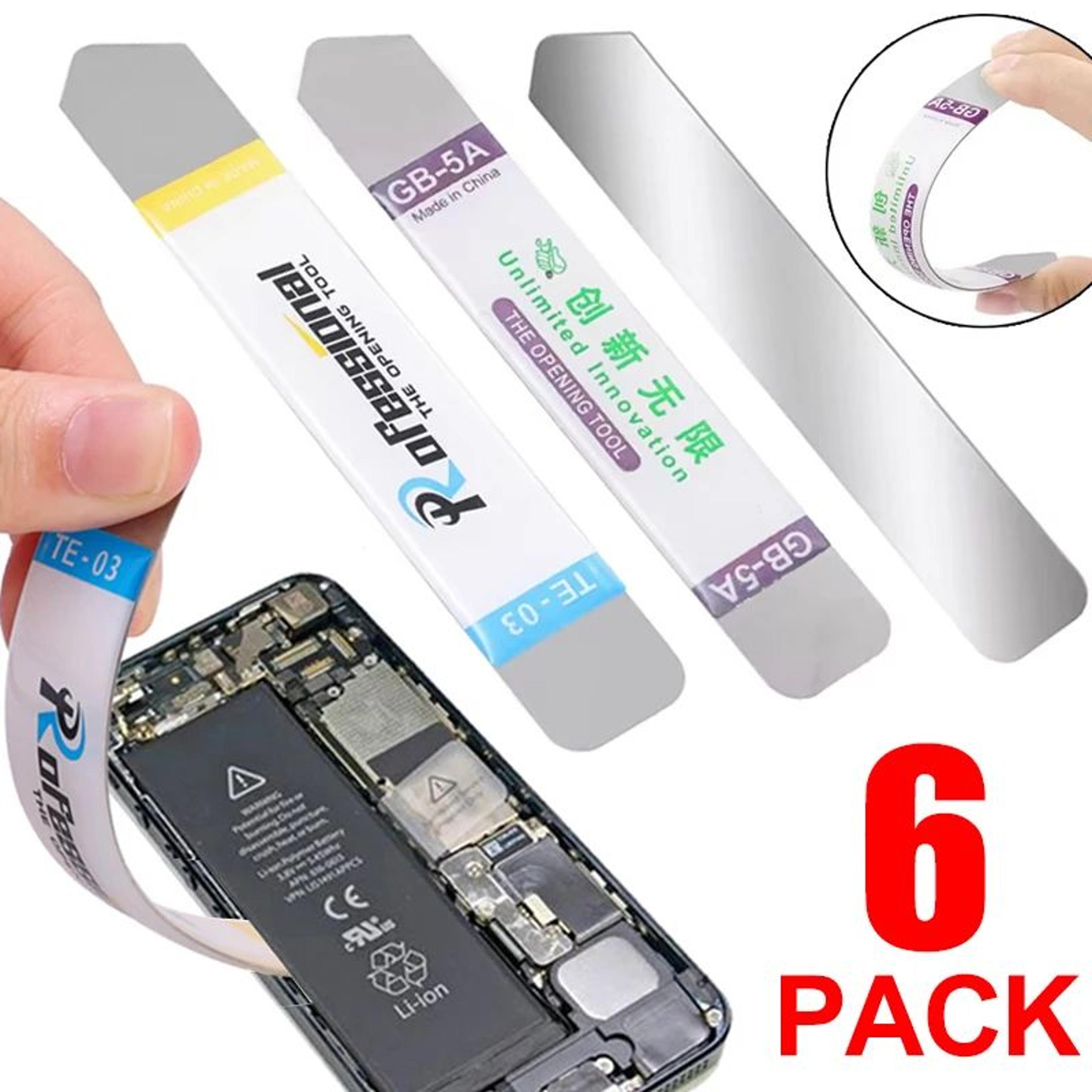 stainless steel spudger pry blades (1–6pcs) ultra-thin phone opening tool for screen & battery repairs