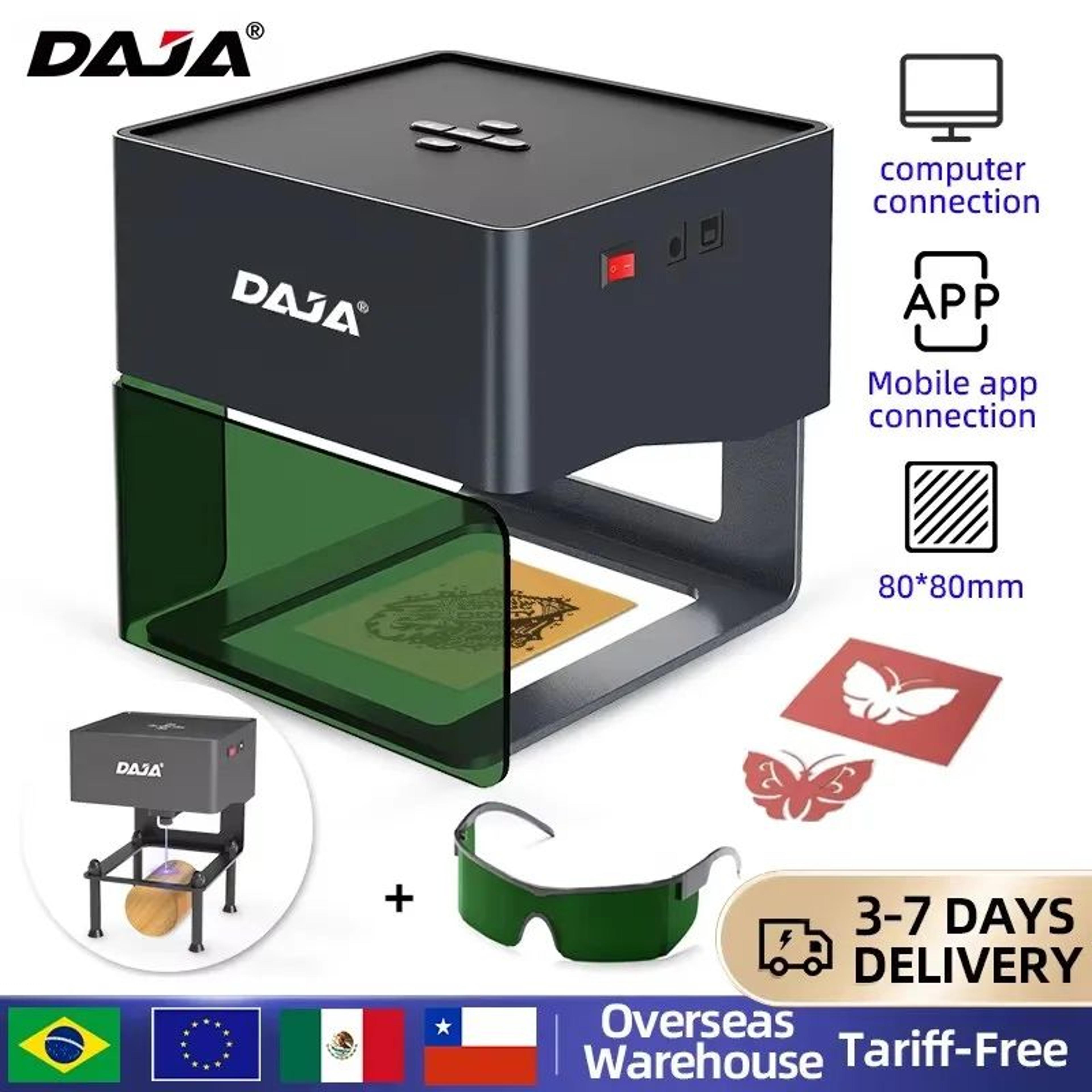 daja dj6 pro mini portable laser engraver – bluetooth diy cnc engraving machine