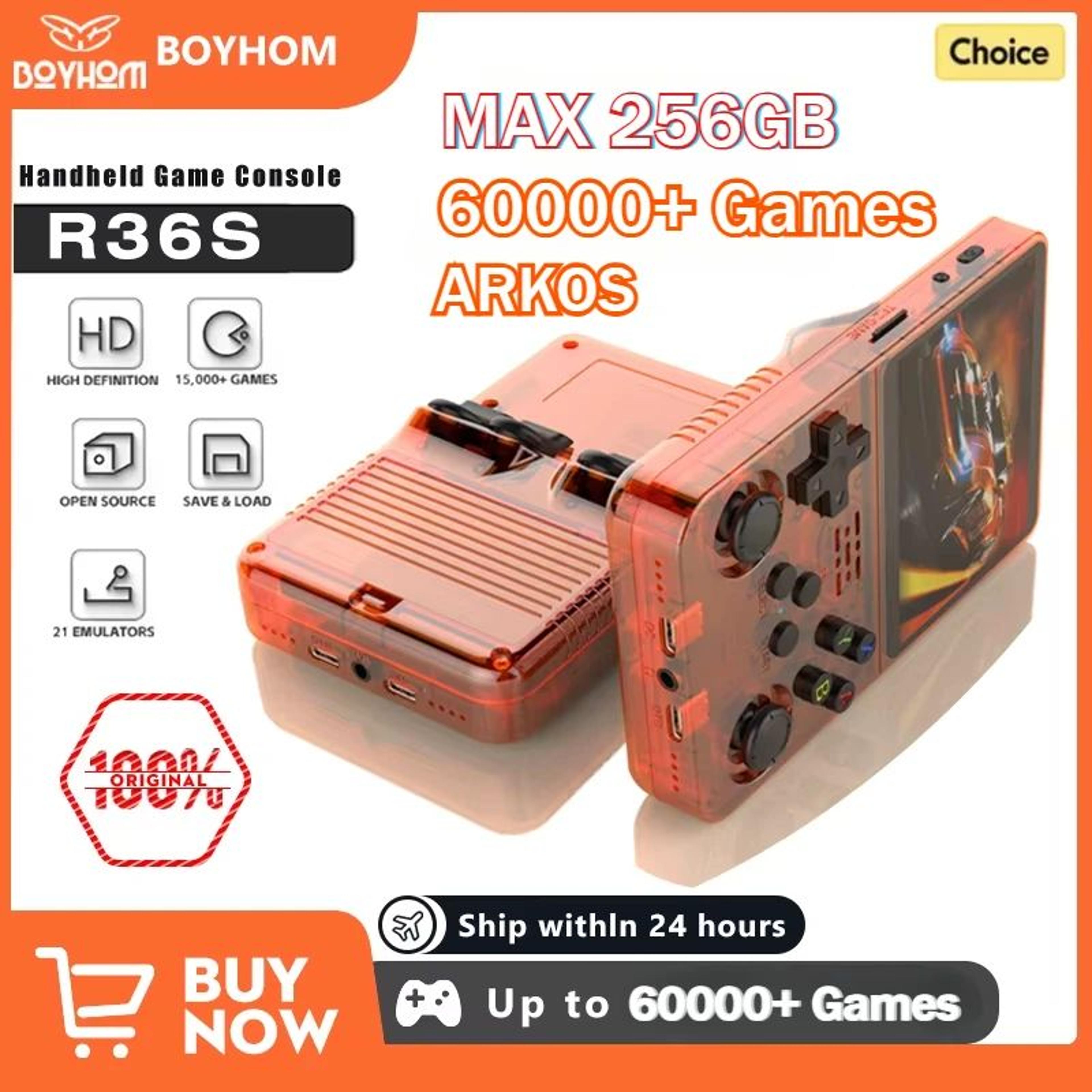 r36s retro portable gaming console – 128gb linux handheld classic games player