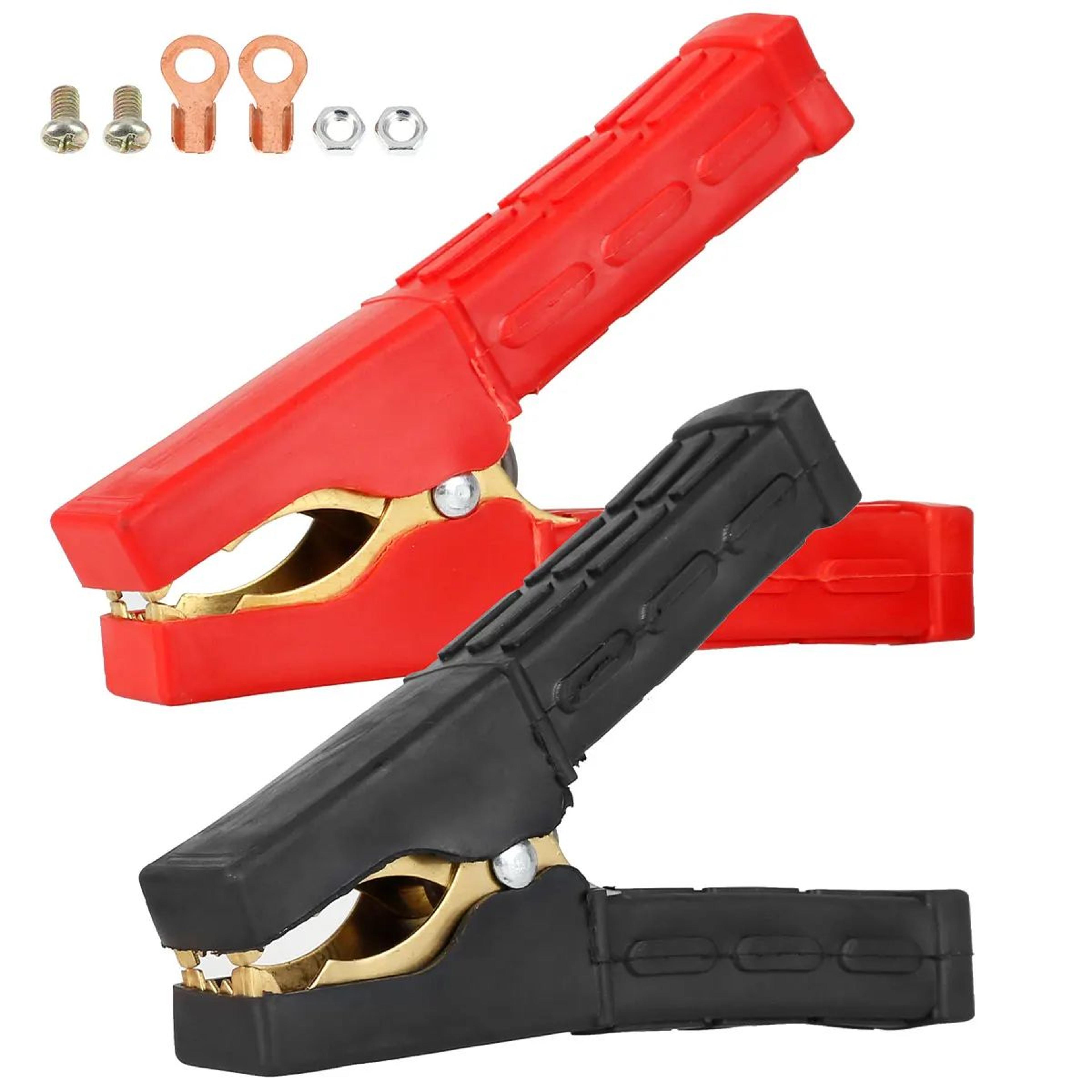heavy duty copper alligator clip battery clamps (2-piece), 500–1000a jumper cable clamp terminals