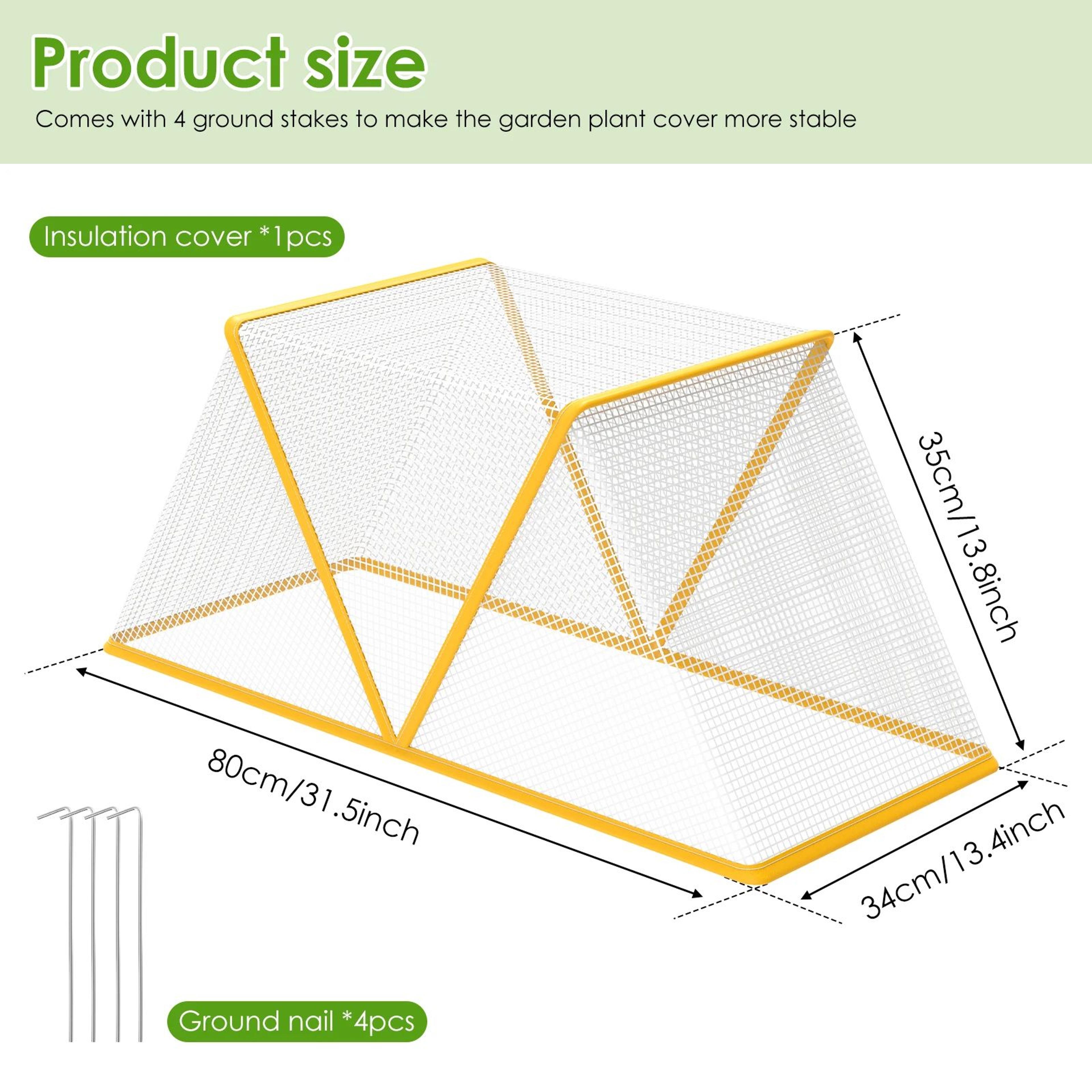 foldable portable mini greenhouse plant cover - insect & bird shield, windproof winter warmer