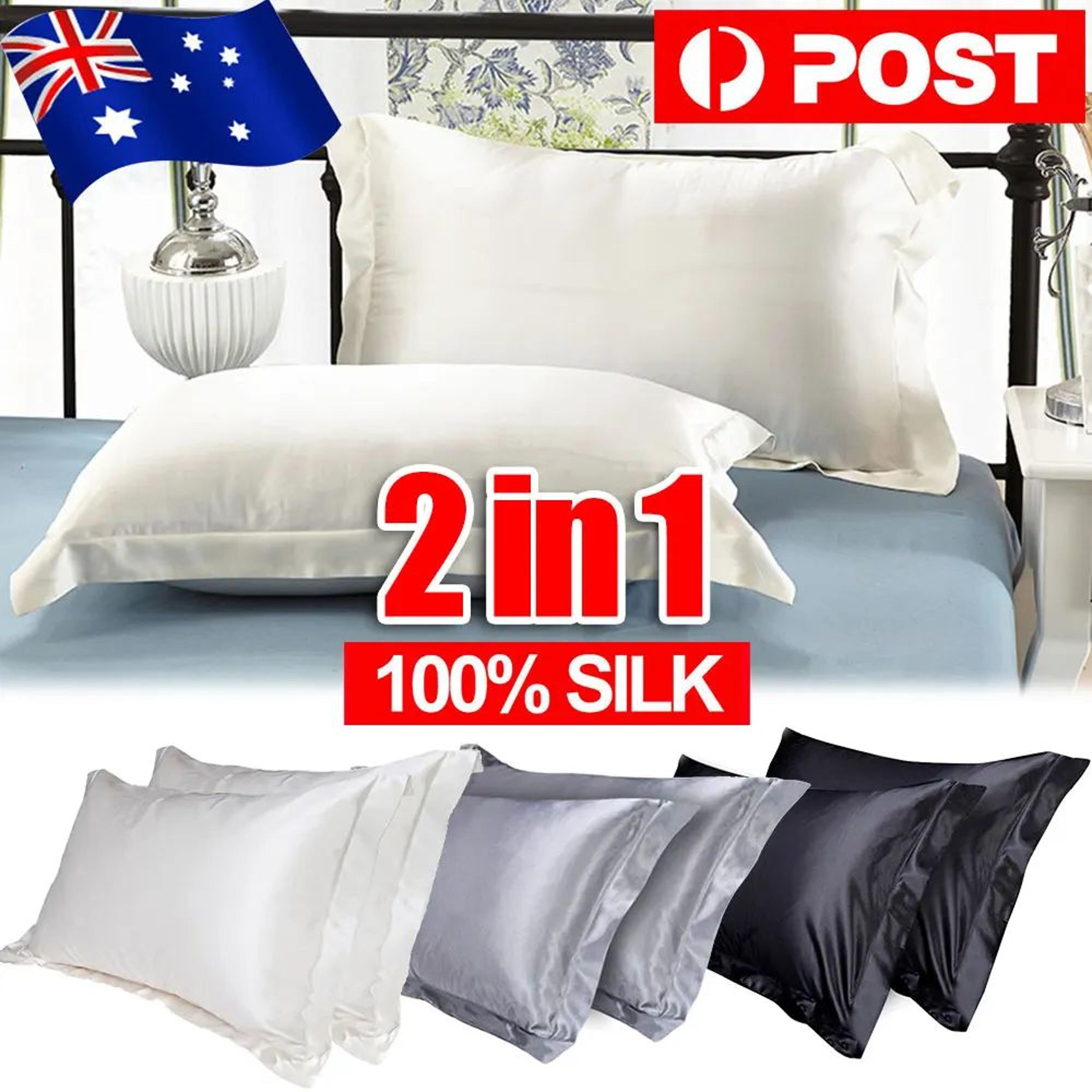 luxury 100% pure mulberry silk pillowcases (2-pack) – standard size 19 x 29 inches