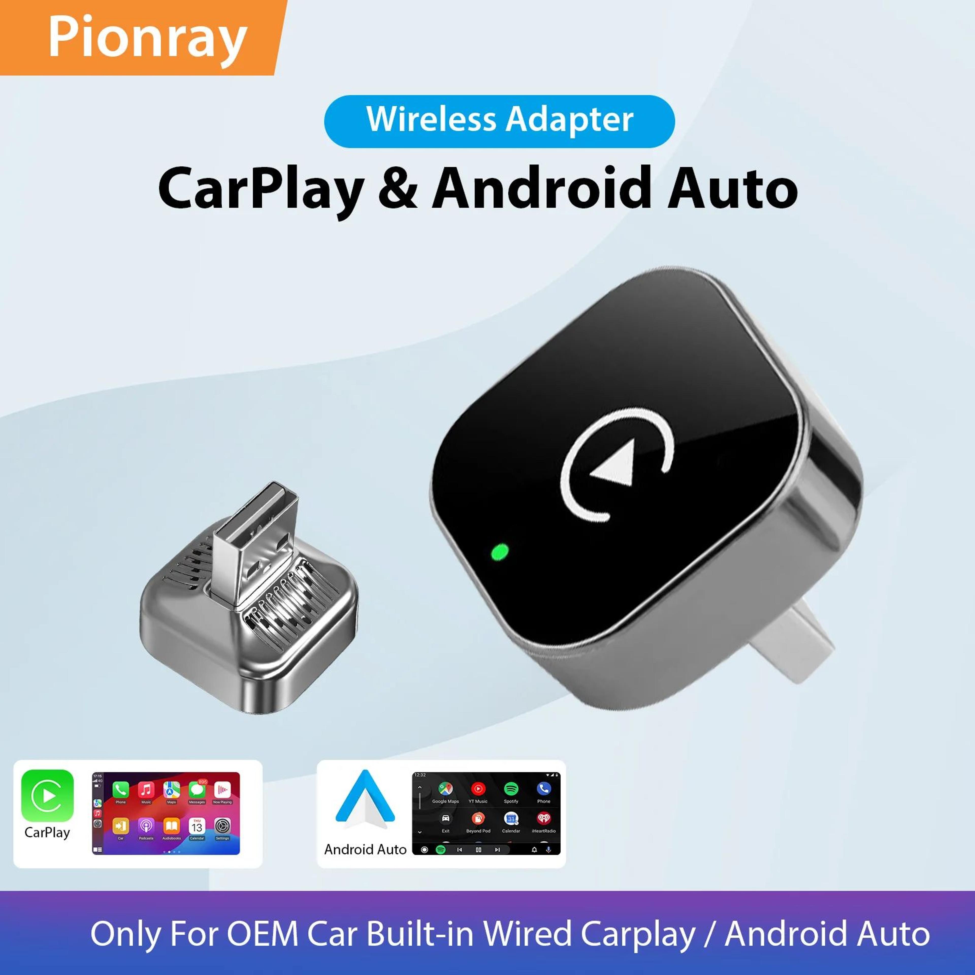 2026 pionray 2-in-1 wireless carplay & android auto adapter