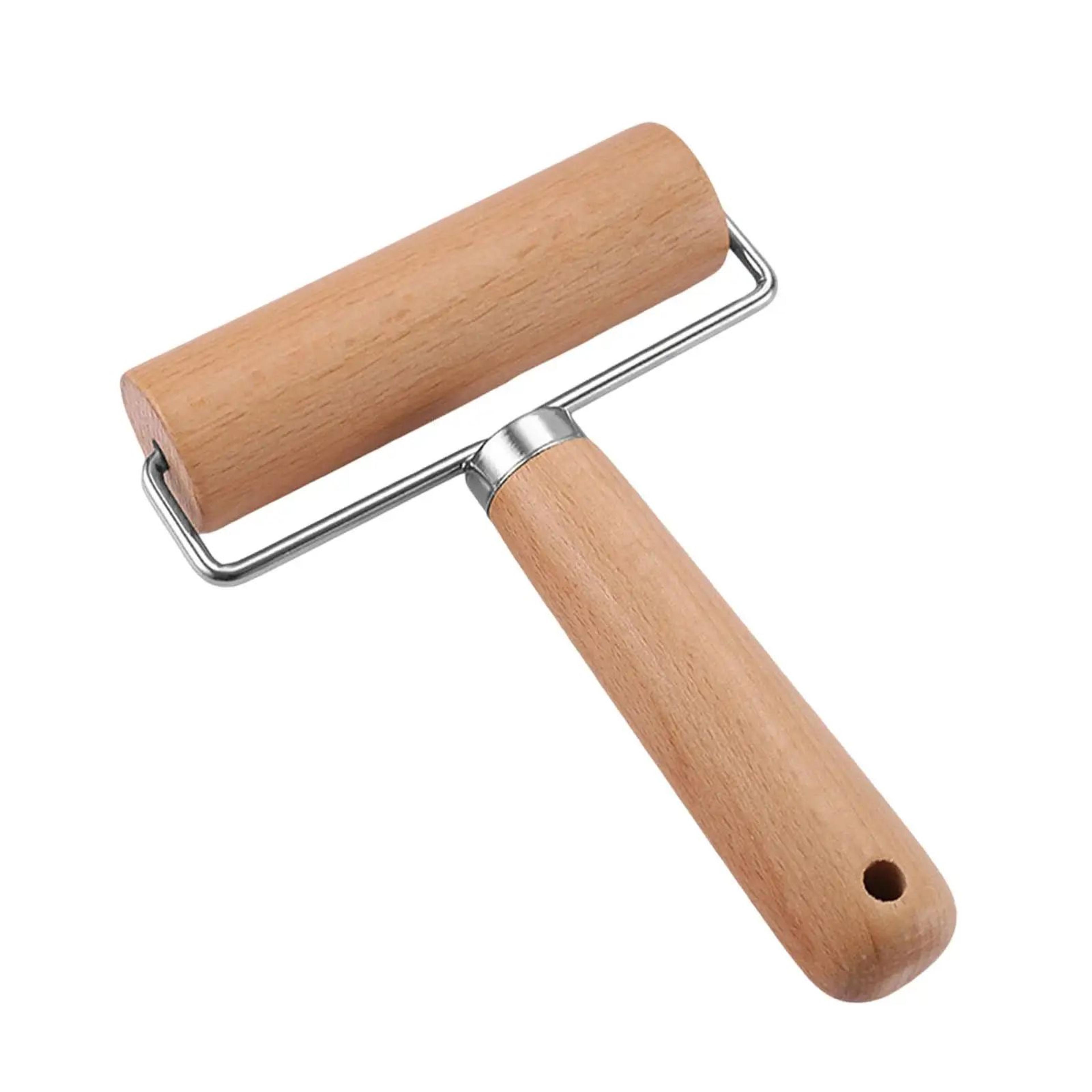 premium wooden dough roller & handle baking tool – smooth wooden rolling pin for pie crust, fondant & cookie dough
