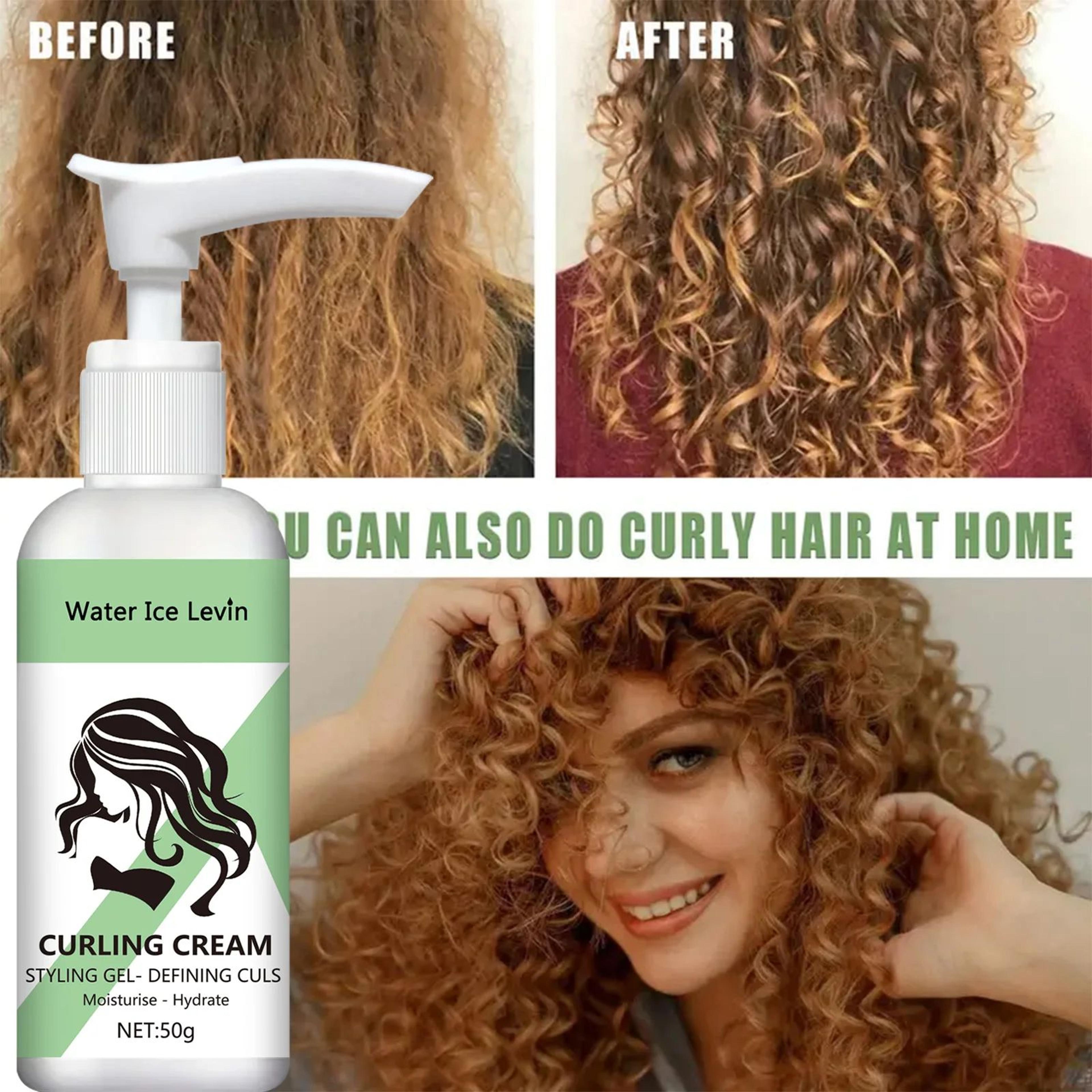 curly hair styling cream – moisturizing curl defining cream for soft, shiny, frizz-free curls