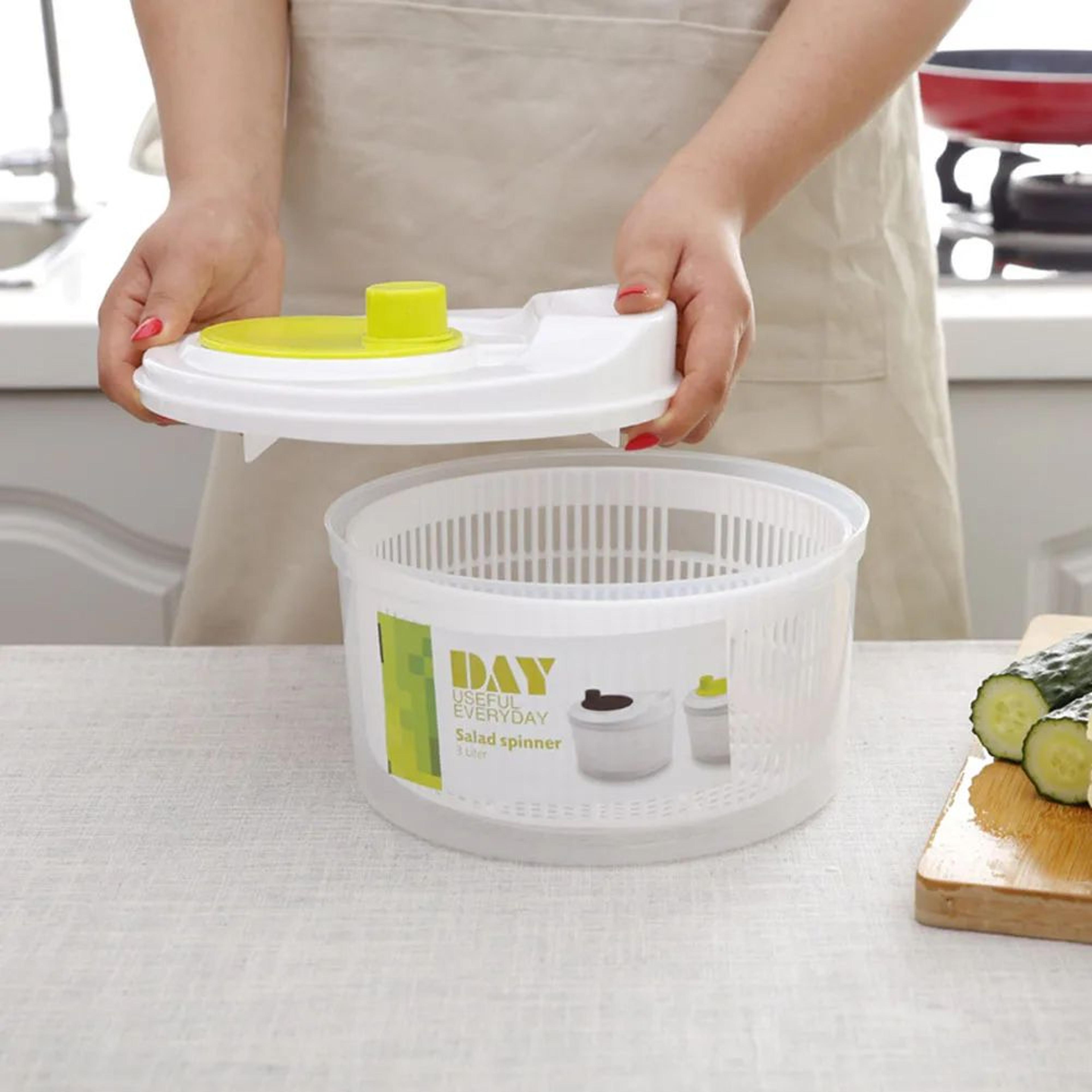 quickspin pro large salad spinner & lettuce dryer