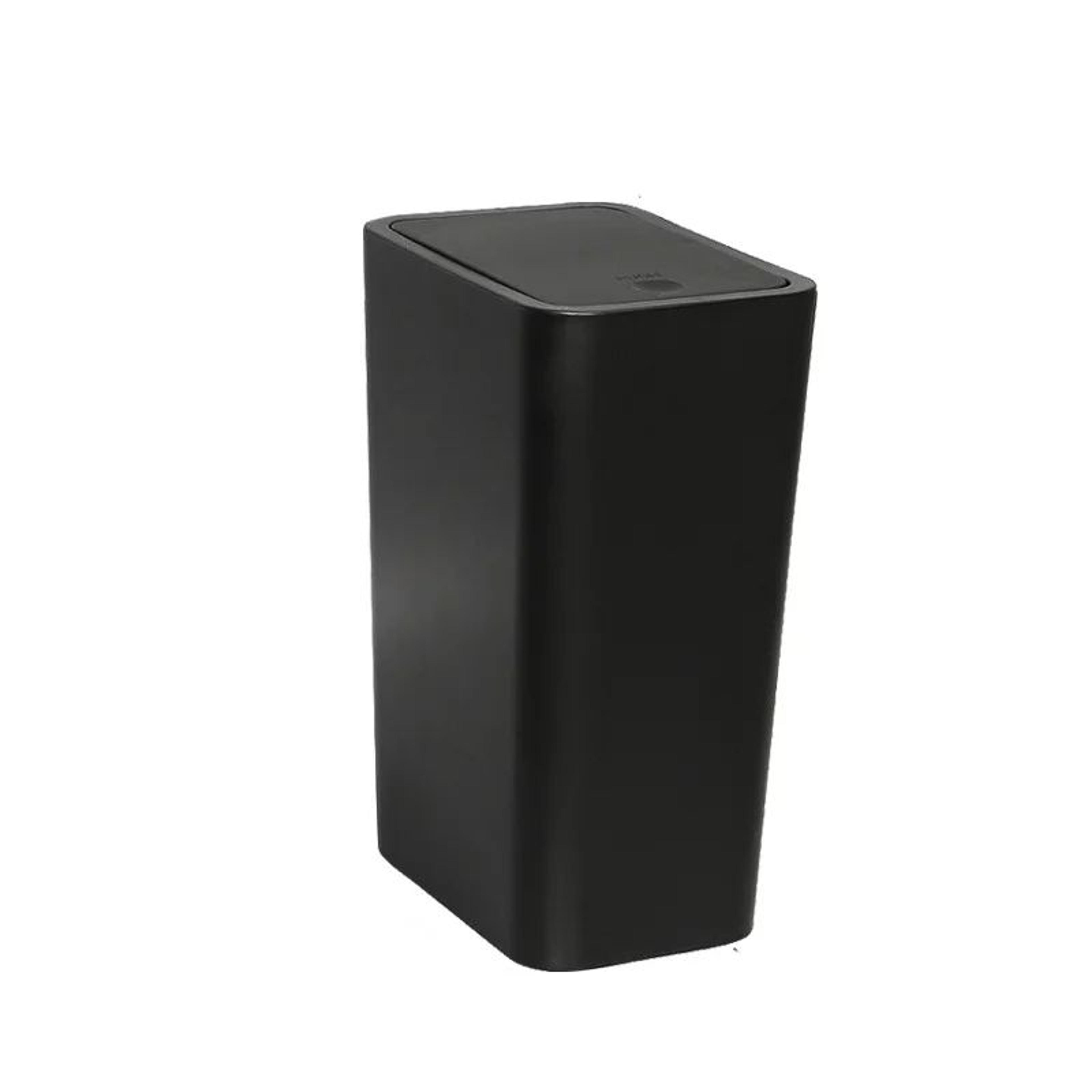 slimpress airtight slim trash can with one-touch pop-up lid for tight spaces