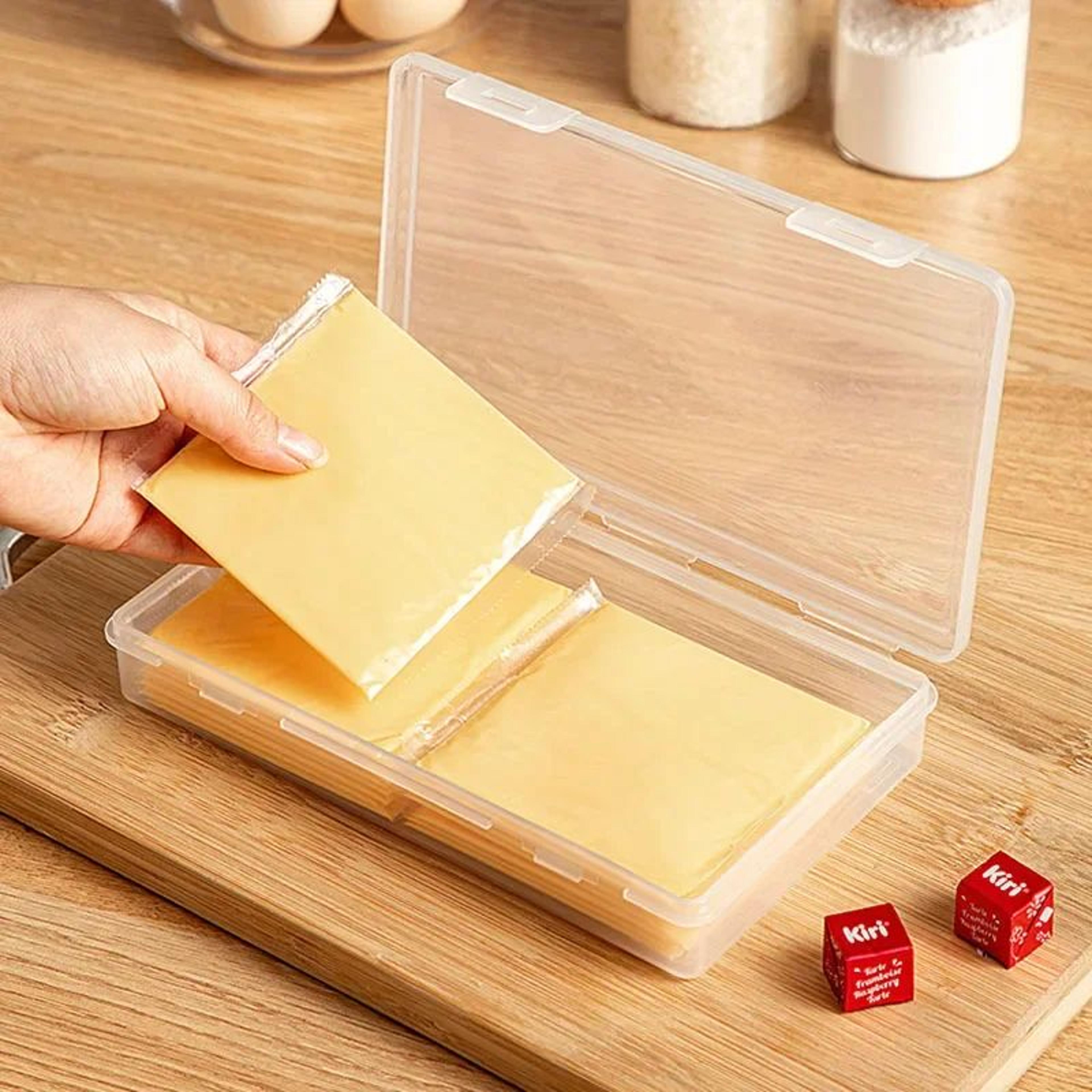 freshseal cheese & butter storage container – airtight fridge organizer with flip lid