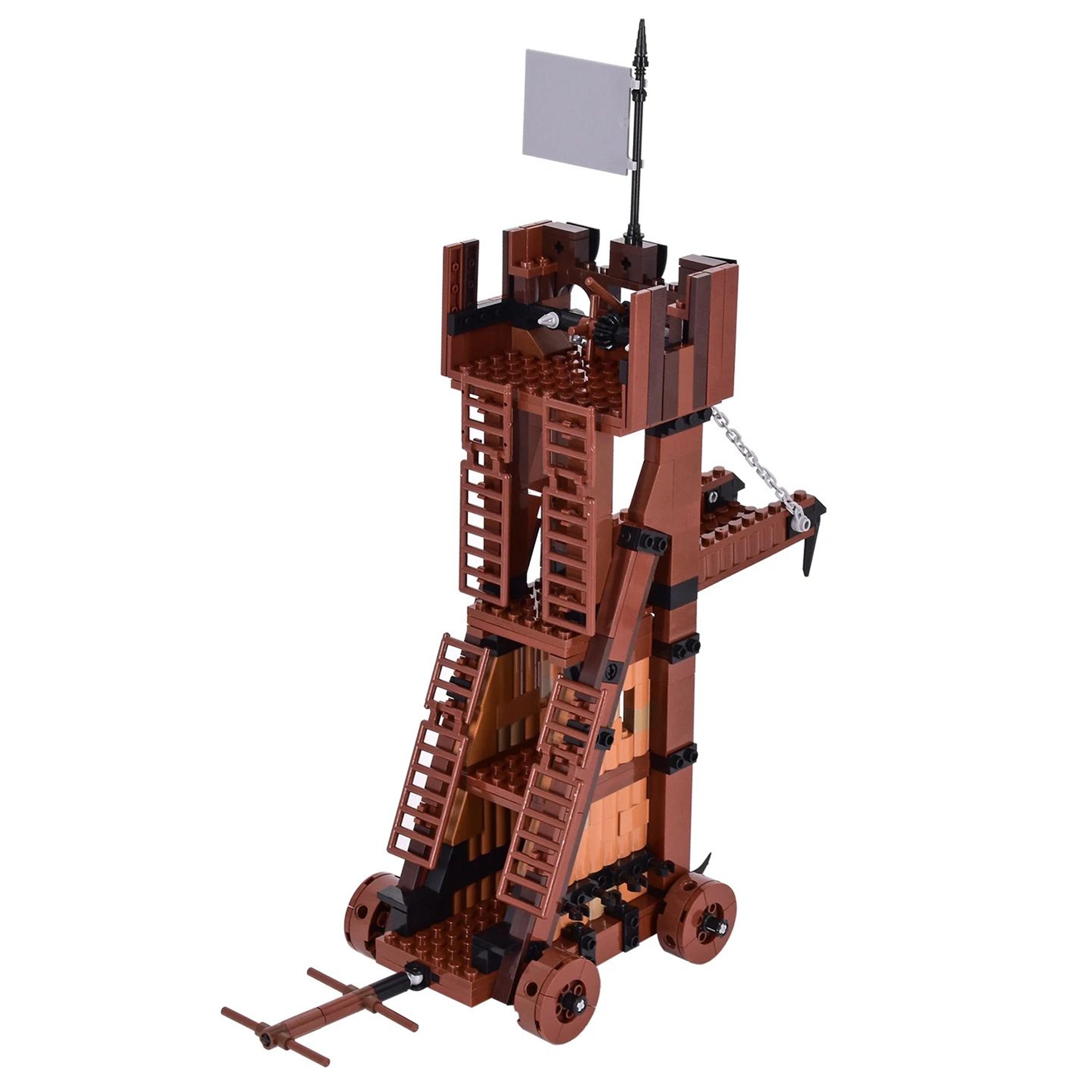 epic siege kingdom 430-piece medieval castle & knight chariot model building set – medieval castle building set siege en