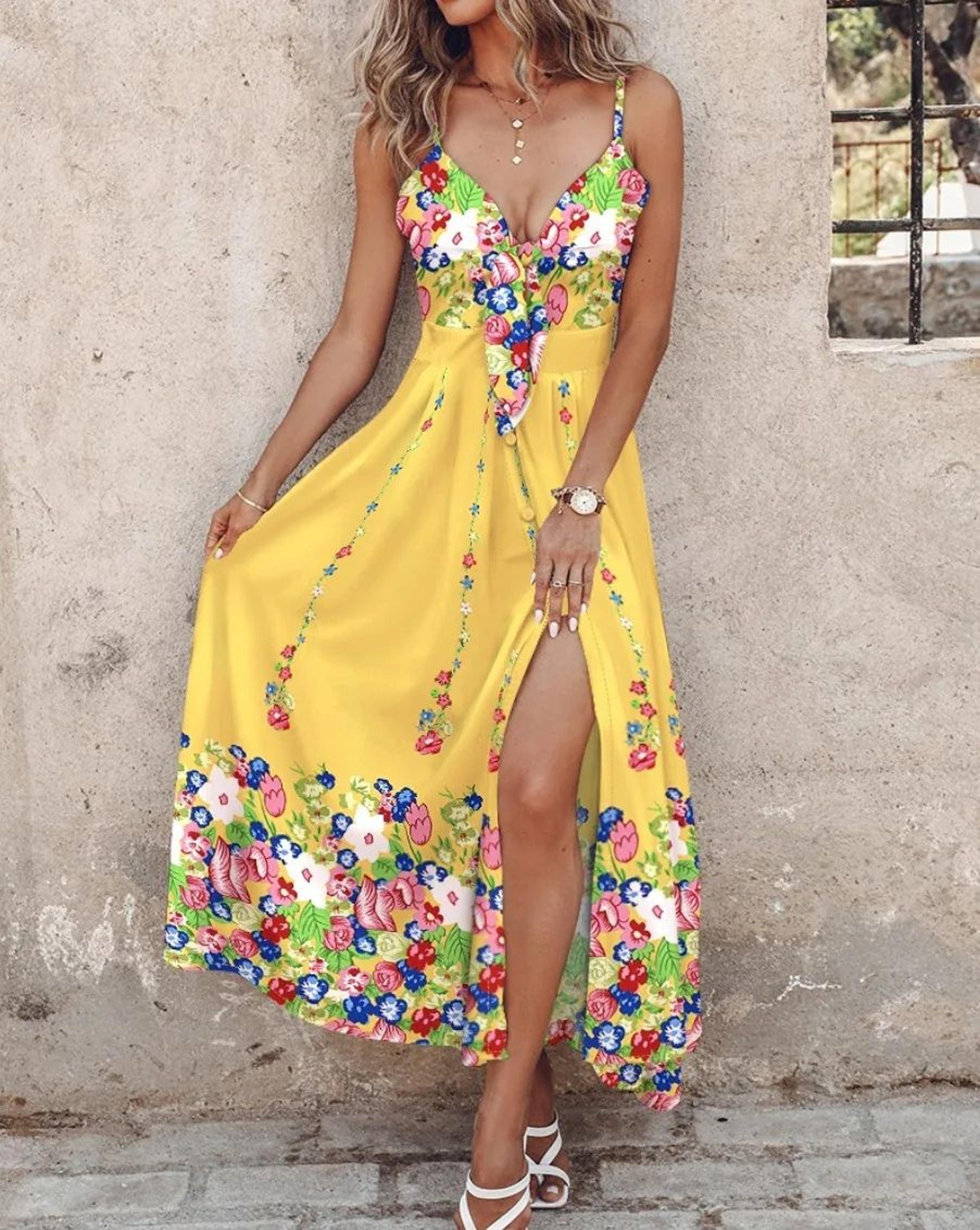 ombre leaf eyelet maxi dress – elegant sleeveless summer vacation dress