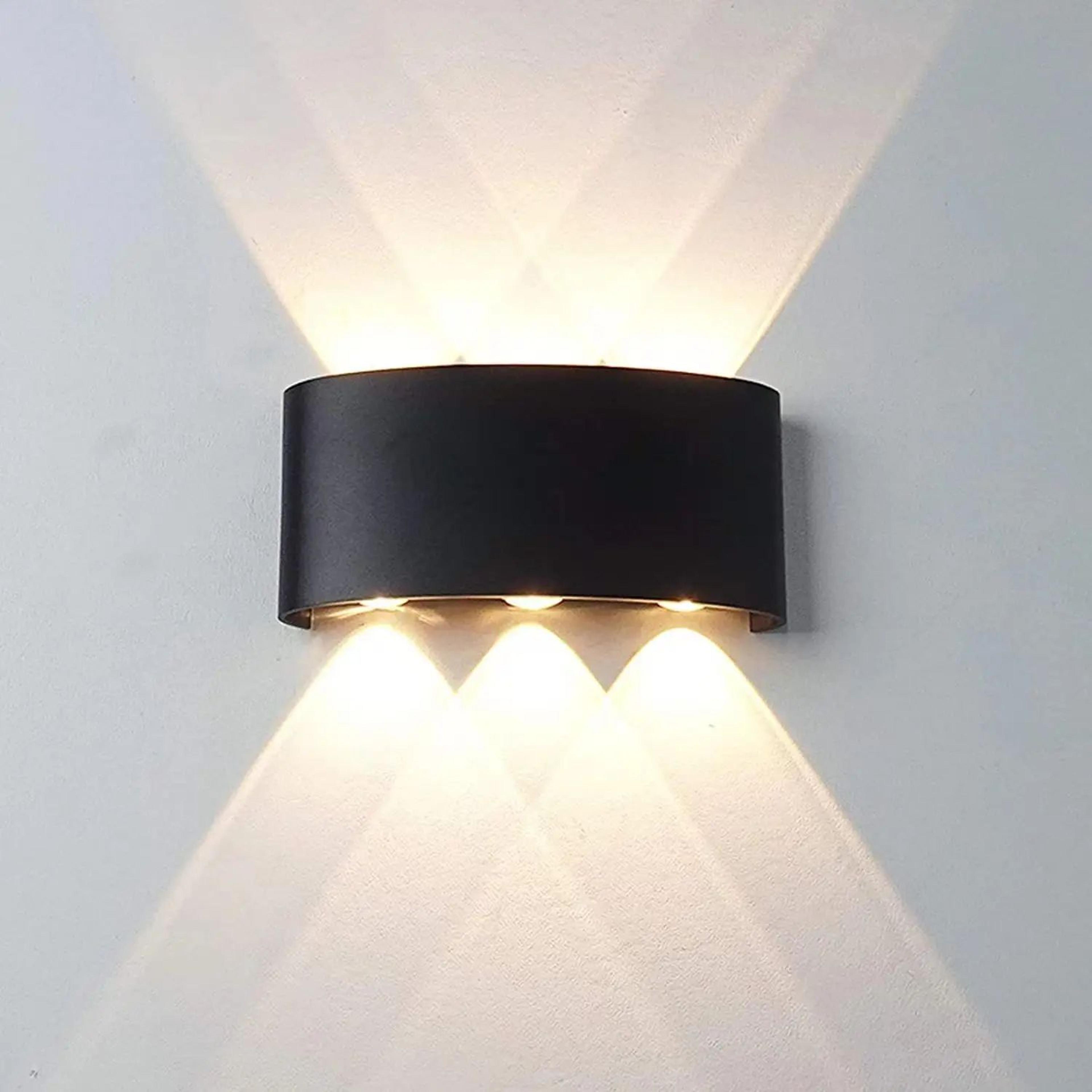 modern led up down wall sconce – waterproof indoor outdoor accent light
