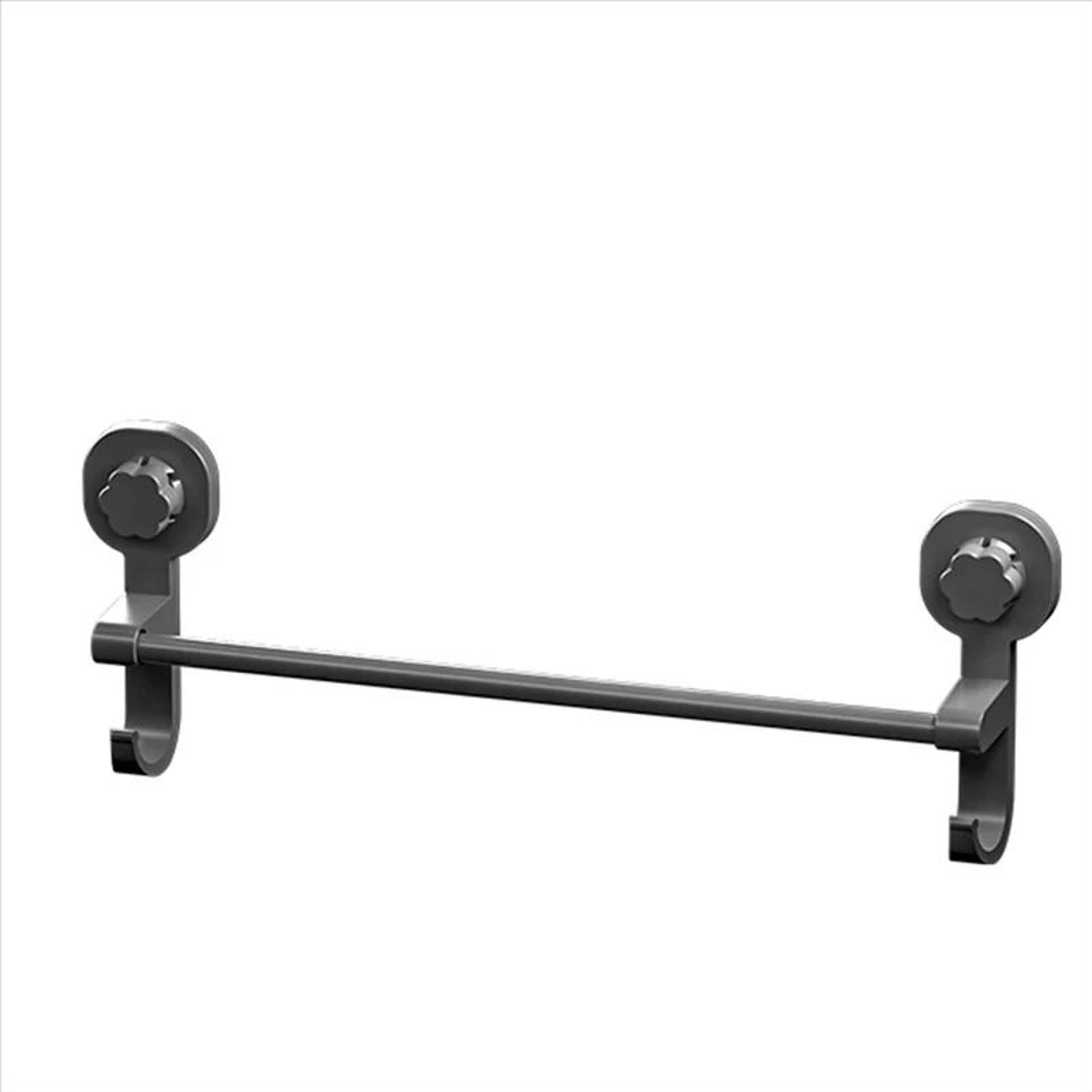 aquahold telescopic suction cup towel rack – no drill wall mounted towel bar