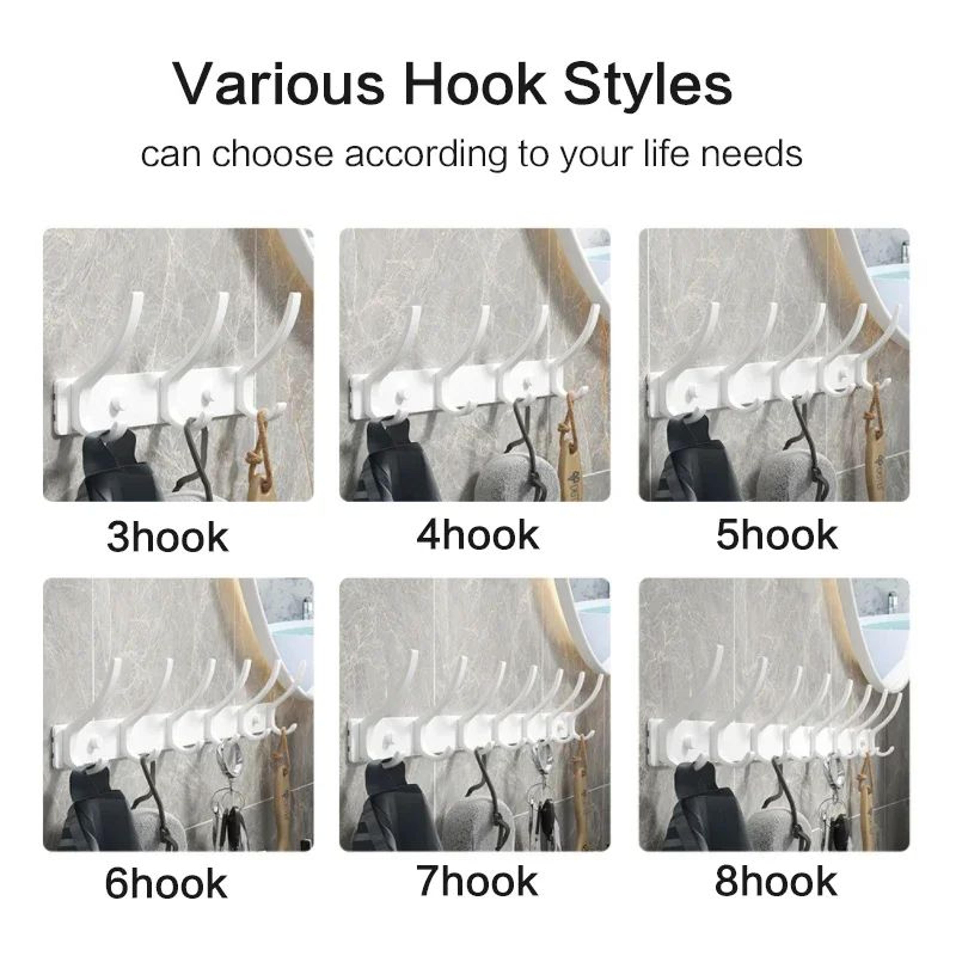 modern folding robe hooks – space-saving wall mounted coat hooks for bathroom & kitchen