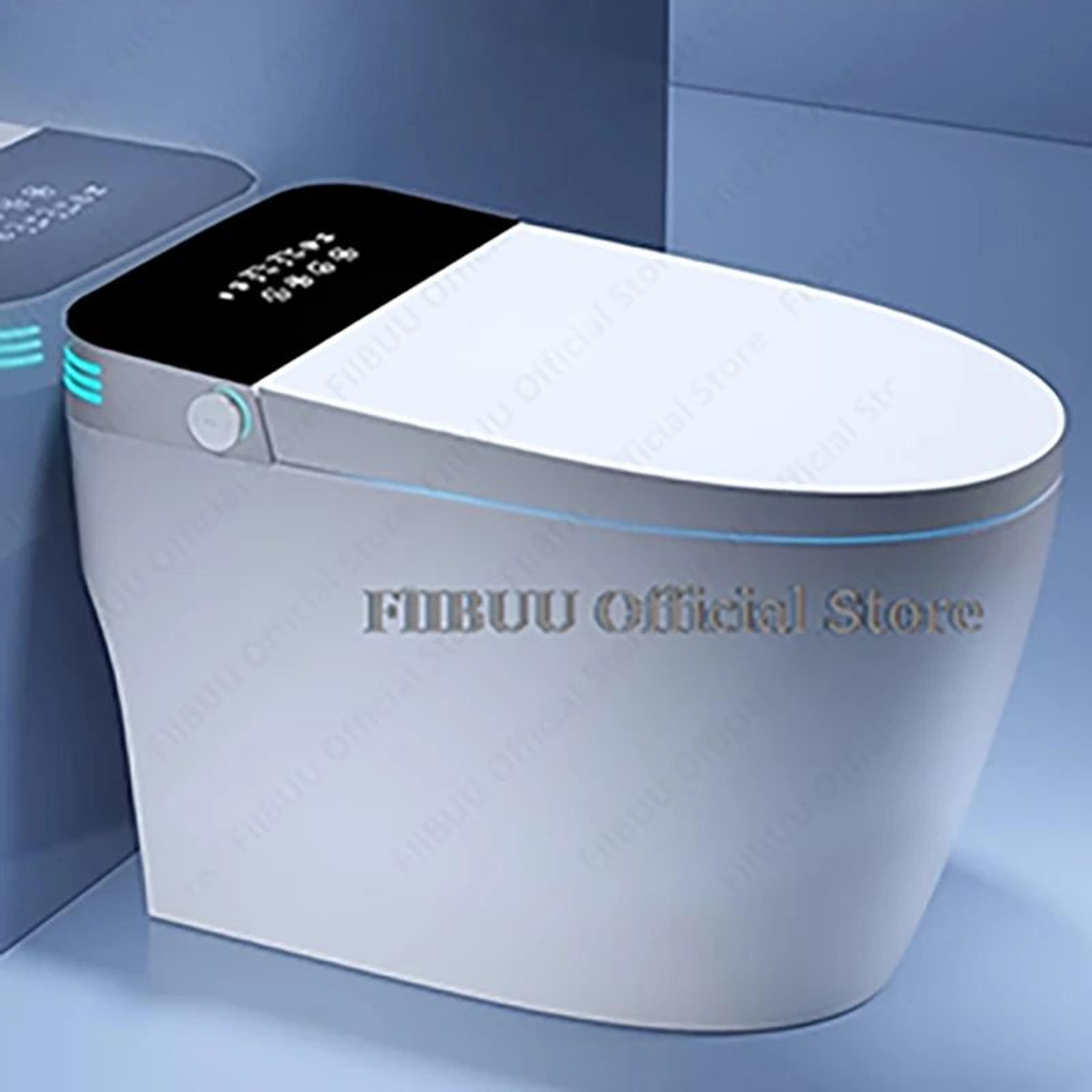 luxury smart toilet with heated seat and built-in bidet – elongated one-piece comfort system