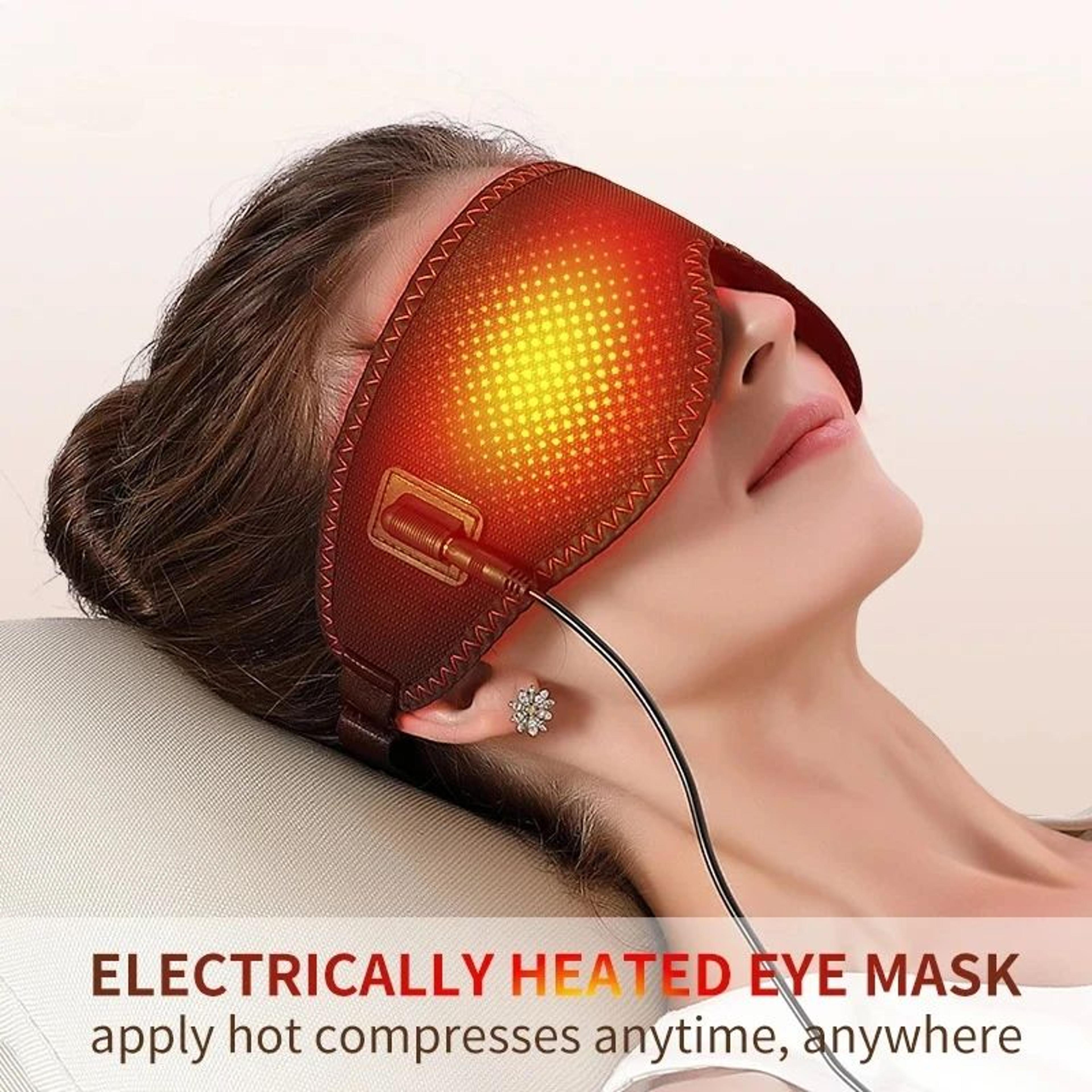 thermorelief heated eye mask for dry eyes – usb warm compress with 3 heat levels