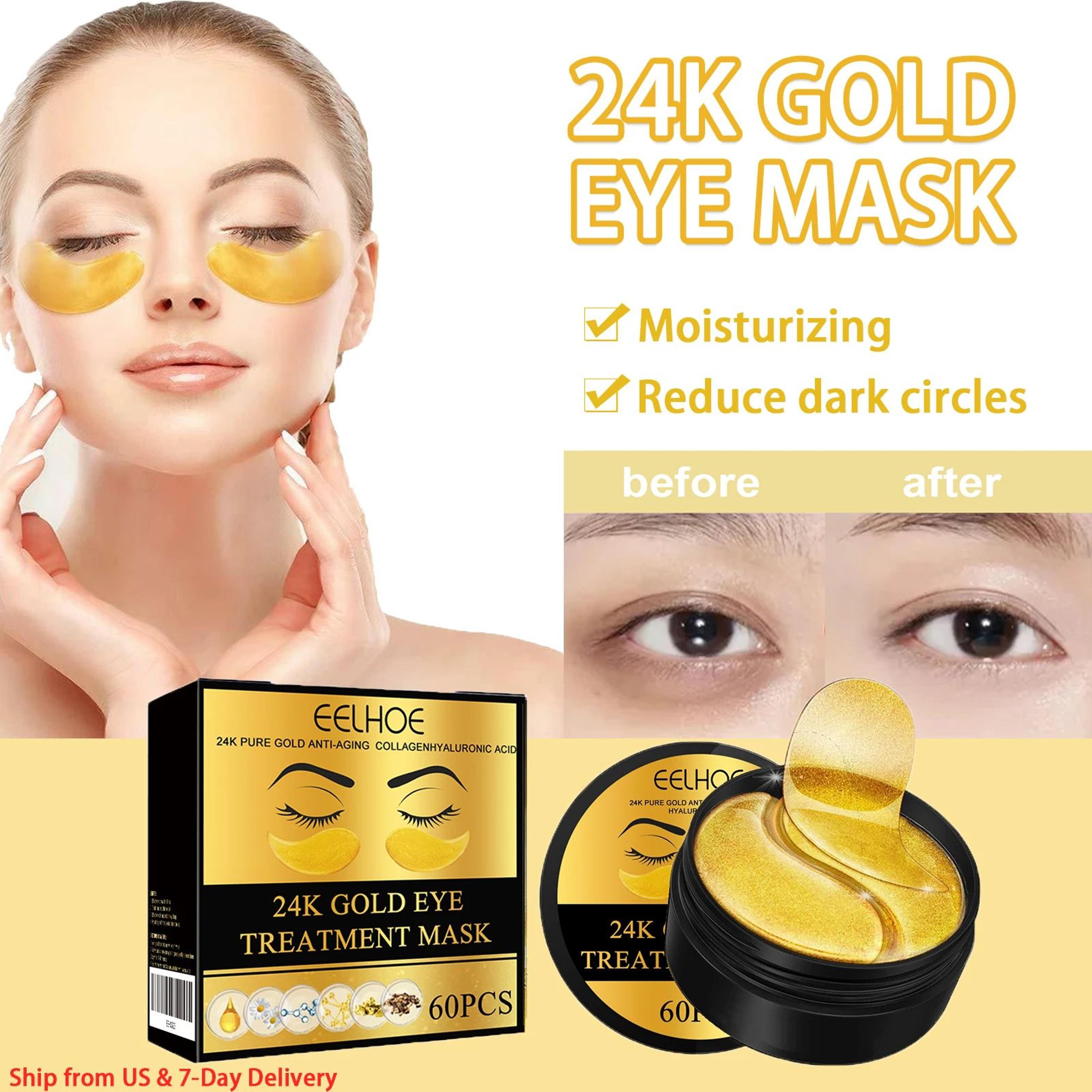 24k gold eye radiance hydrating firming eye patches – 60pcs anti-dark circles under eye skincare treatment