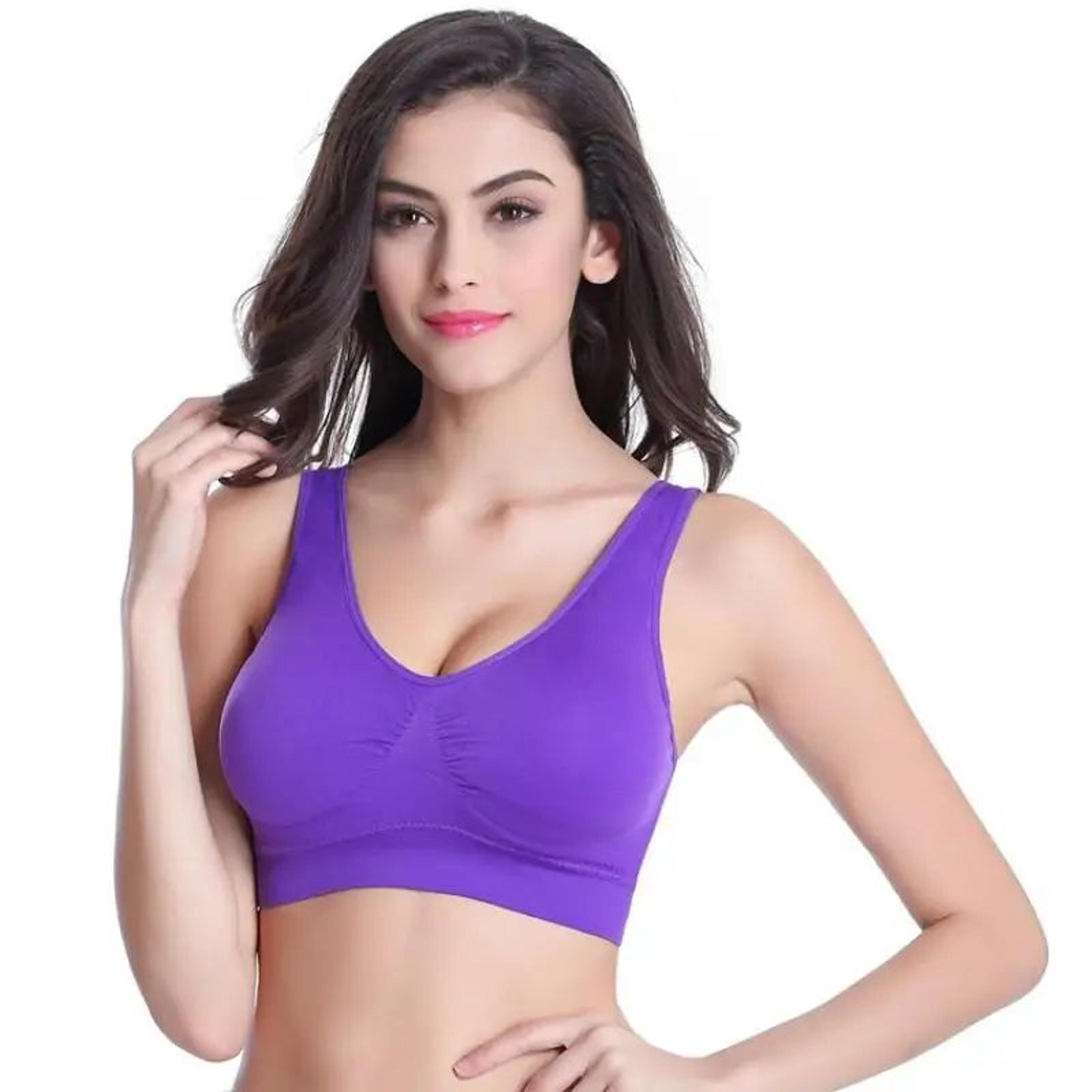 cloudsoft wireless sports bra - padless sports bra for sleep & yoga (plus size)