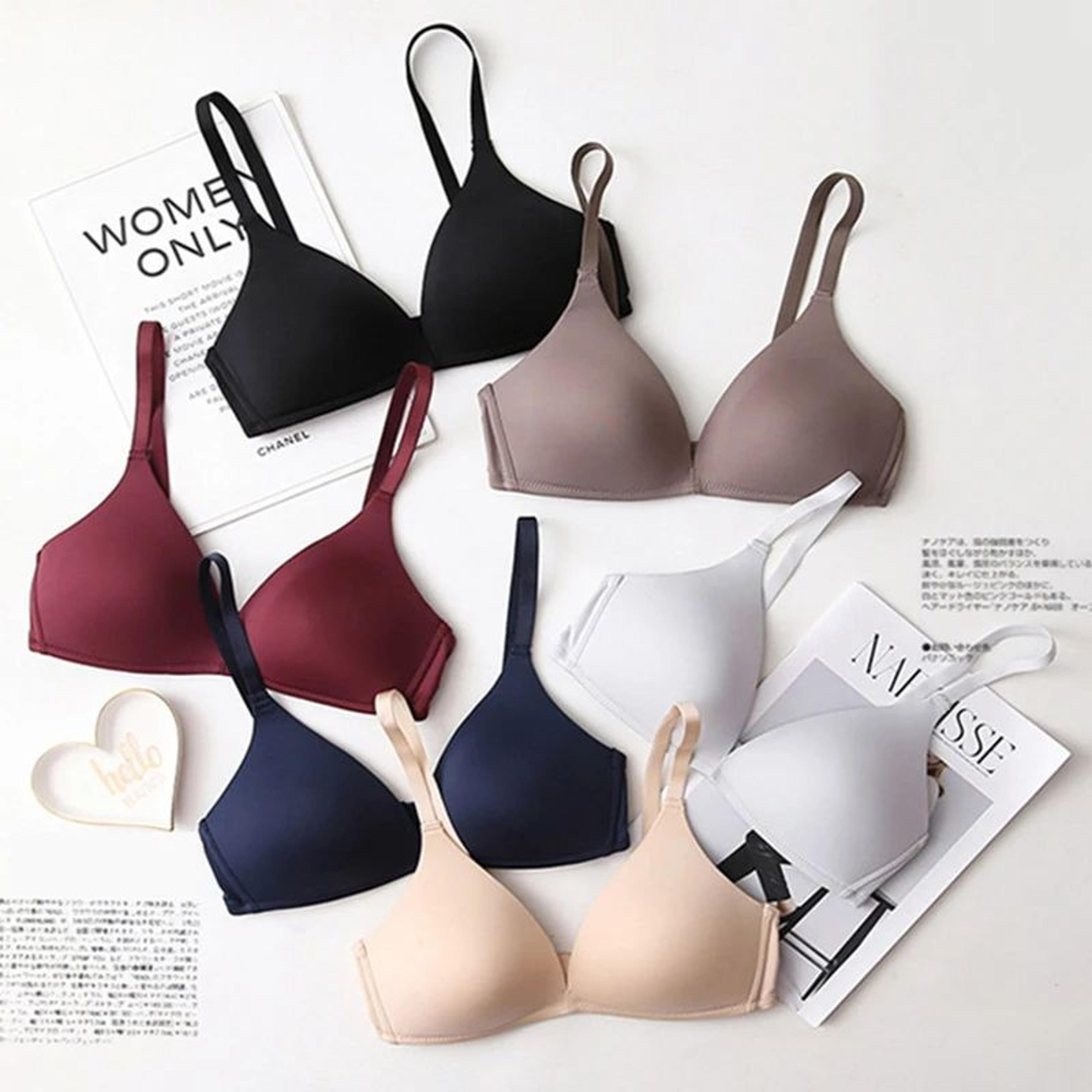 seamless wireless push-up bralette for women - 3/4 cup lift (a–b cups)