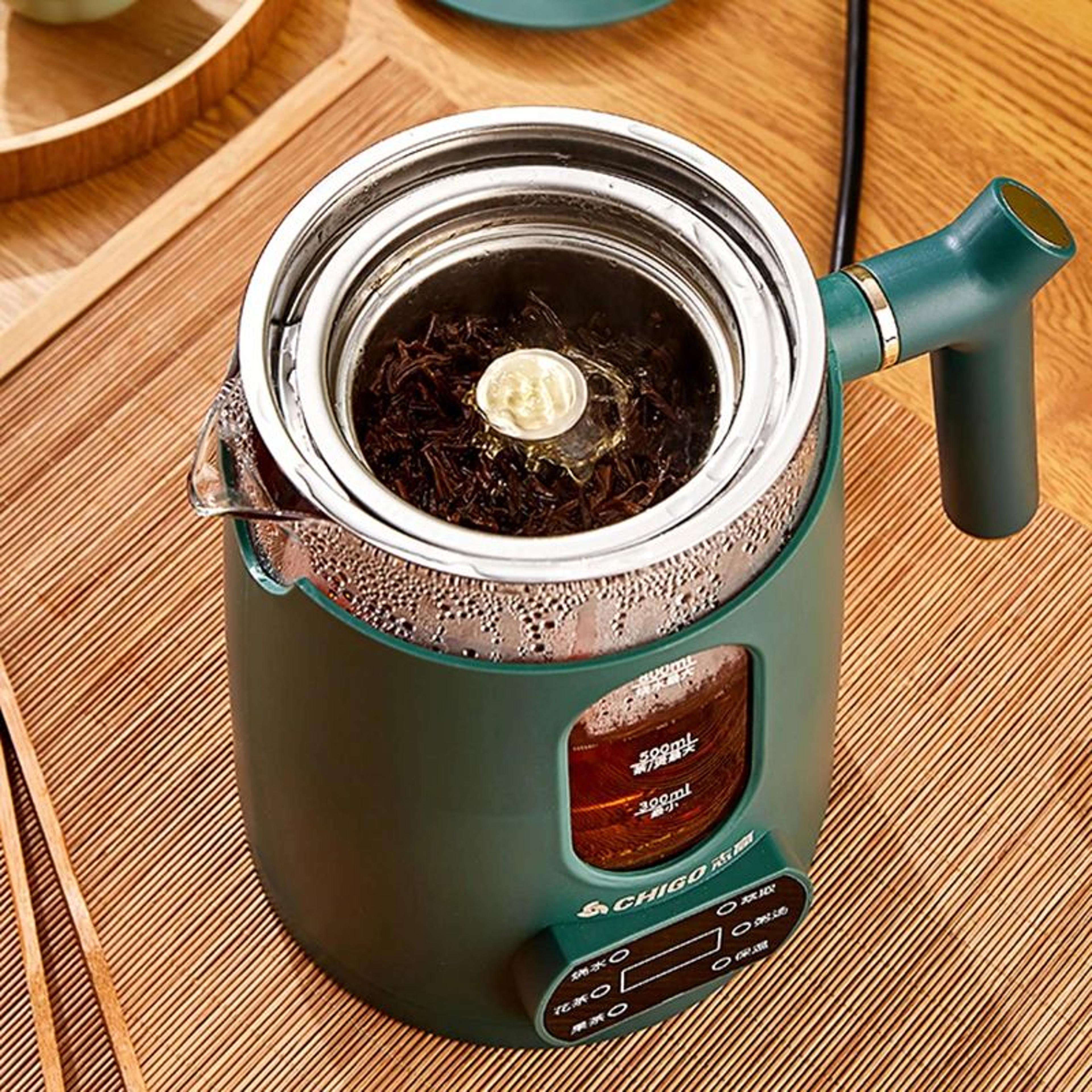 smart steam glass electric kettle 800ml – automatic spray health tea pot with filter