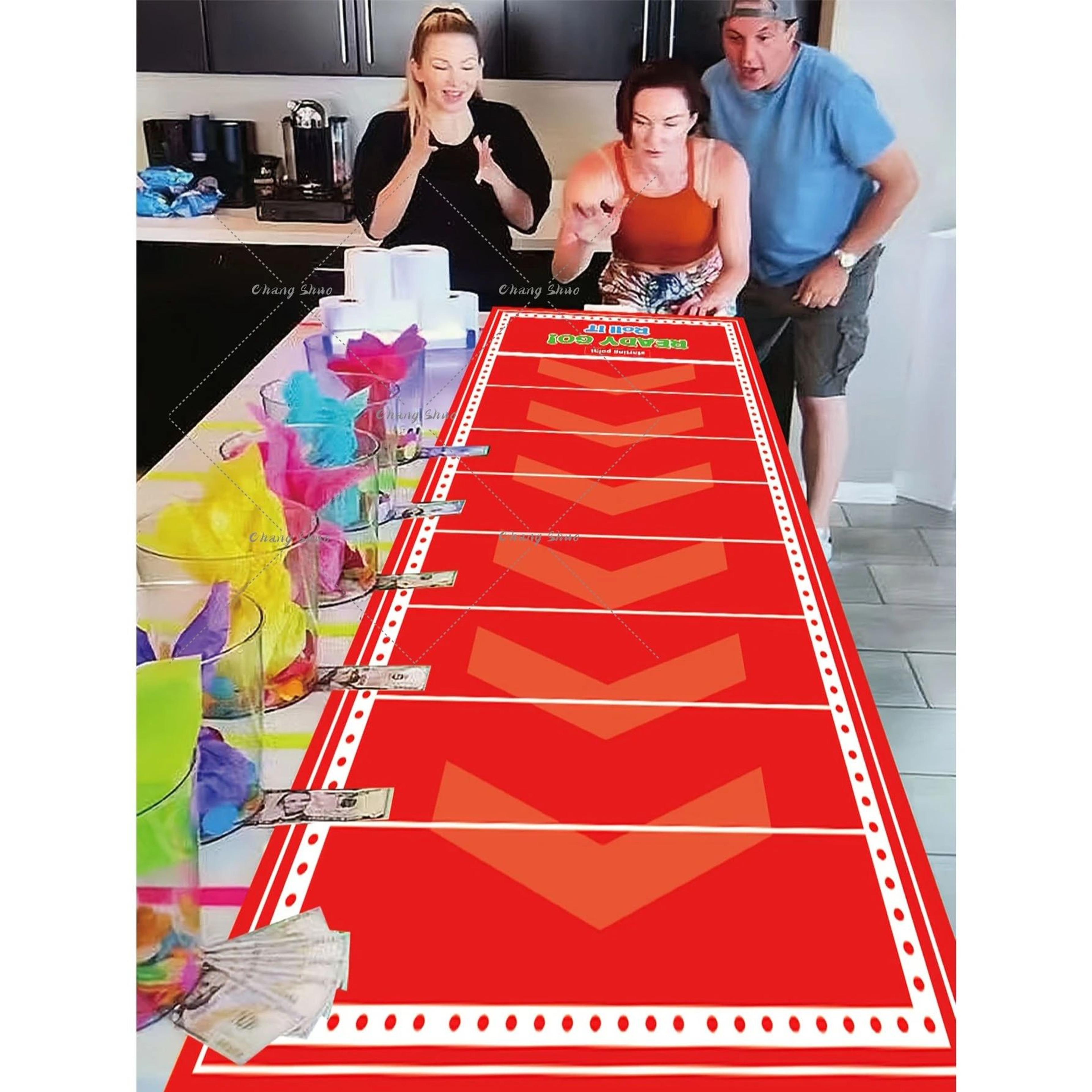 roll-up scroll scoring drinking party game mat - portable adult party game for game nights & celebrations