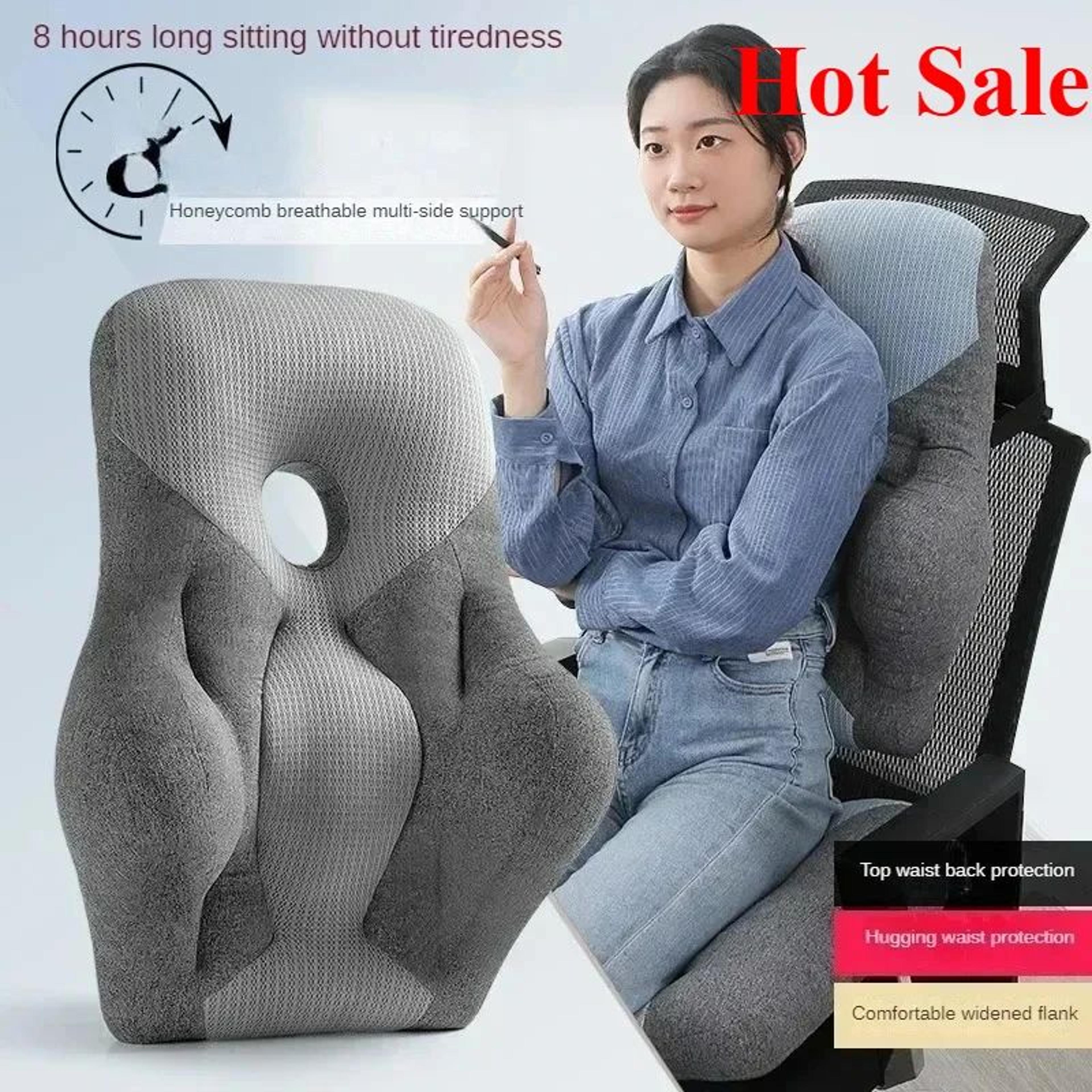 ergorelief pro lumbar support cushion for office chair & car seat