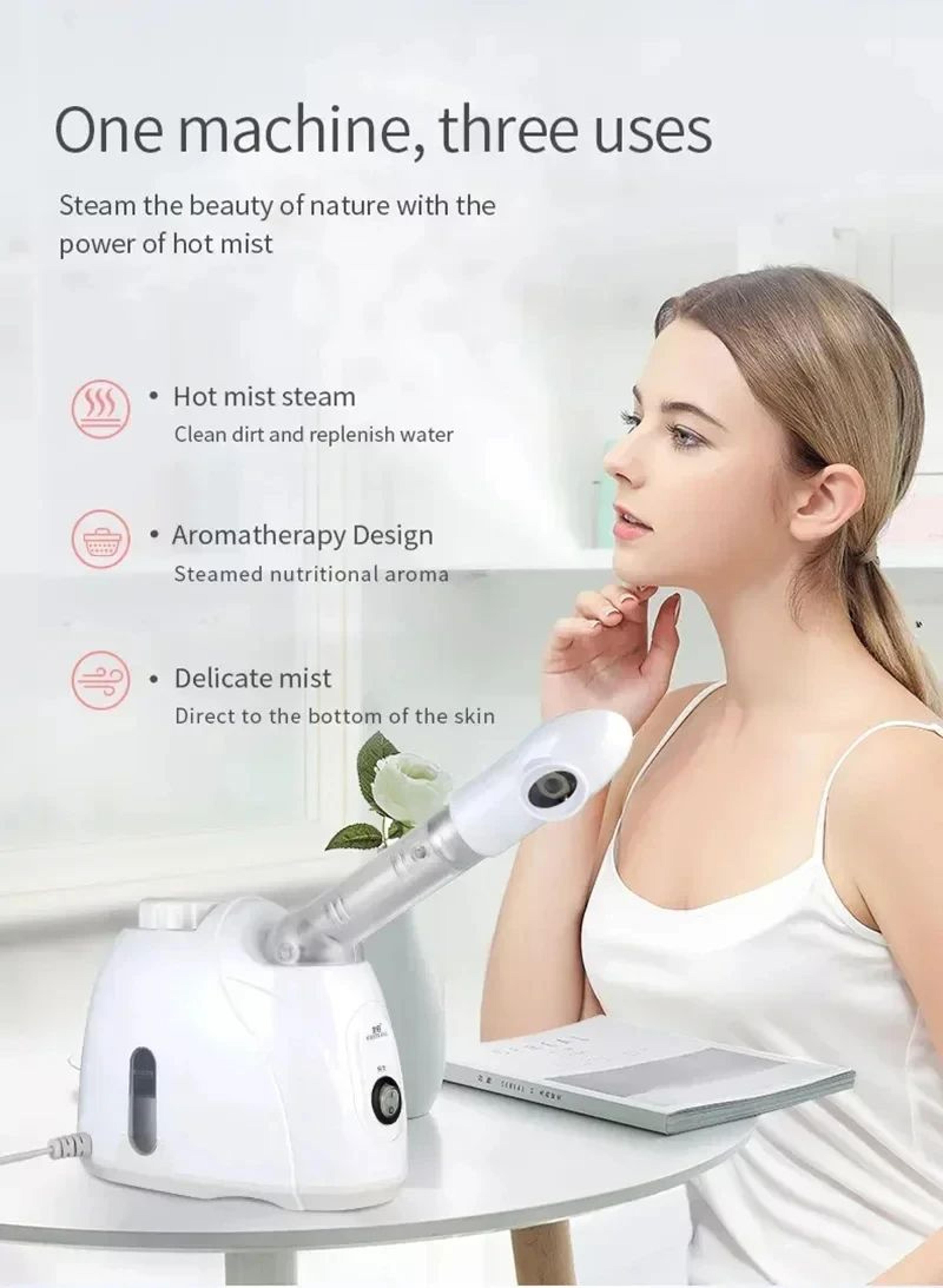 radiantsteam pro deep pore facial steamer with ozone warm mist