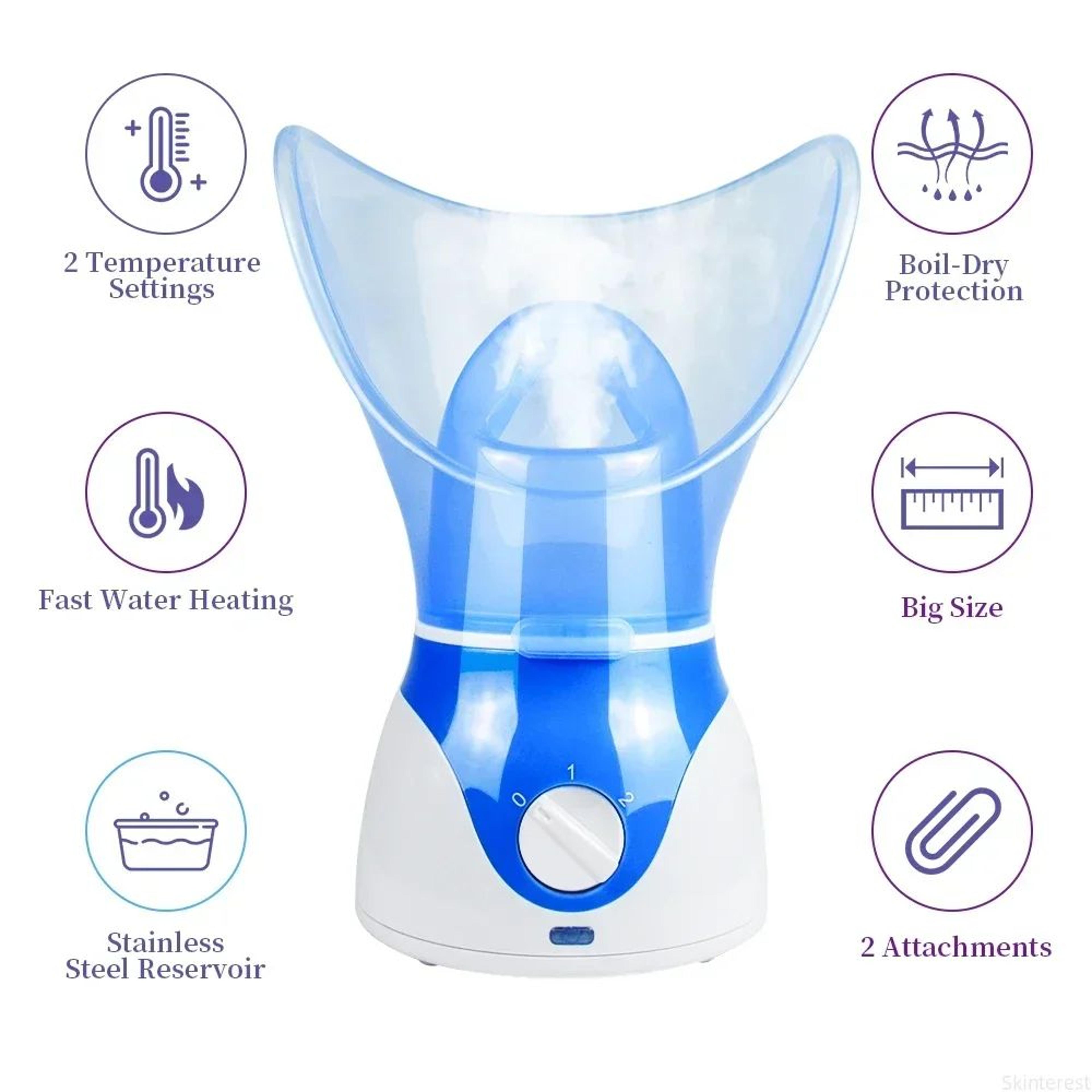 nanoglow ionic facial steamer – deep pore cleanser & hydrating home spa
