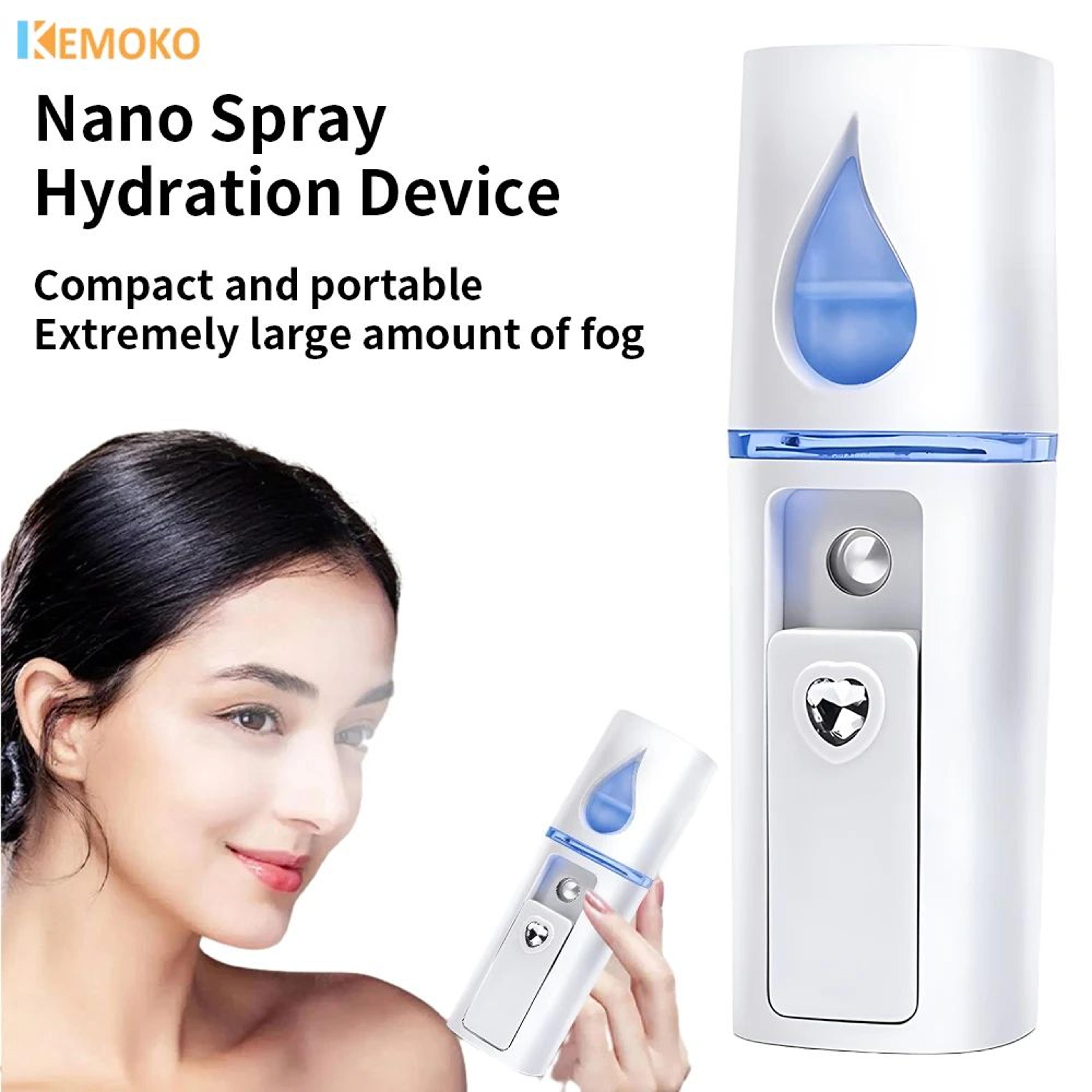 nanoglow pro portable facial nano mist sprayer – usb rechargeable mini face steamer for deep hydration
