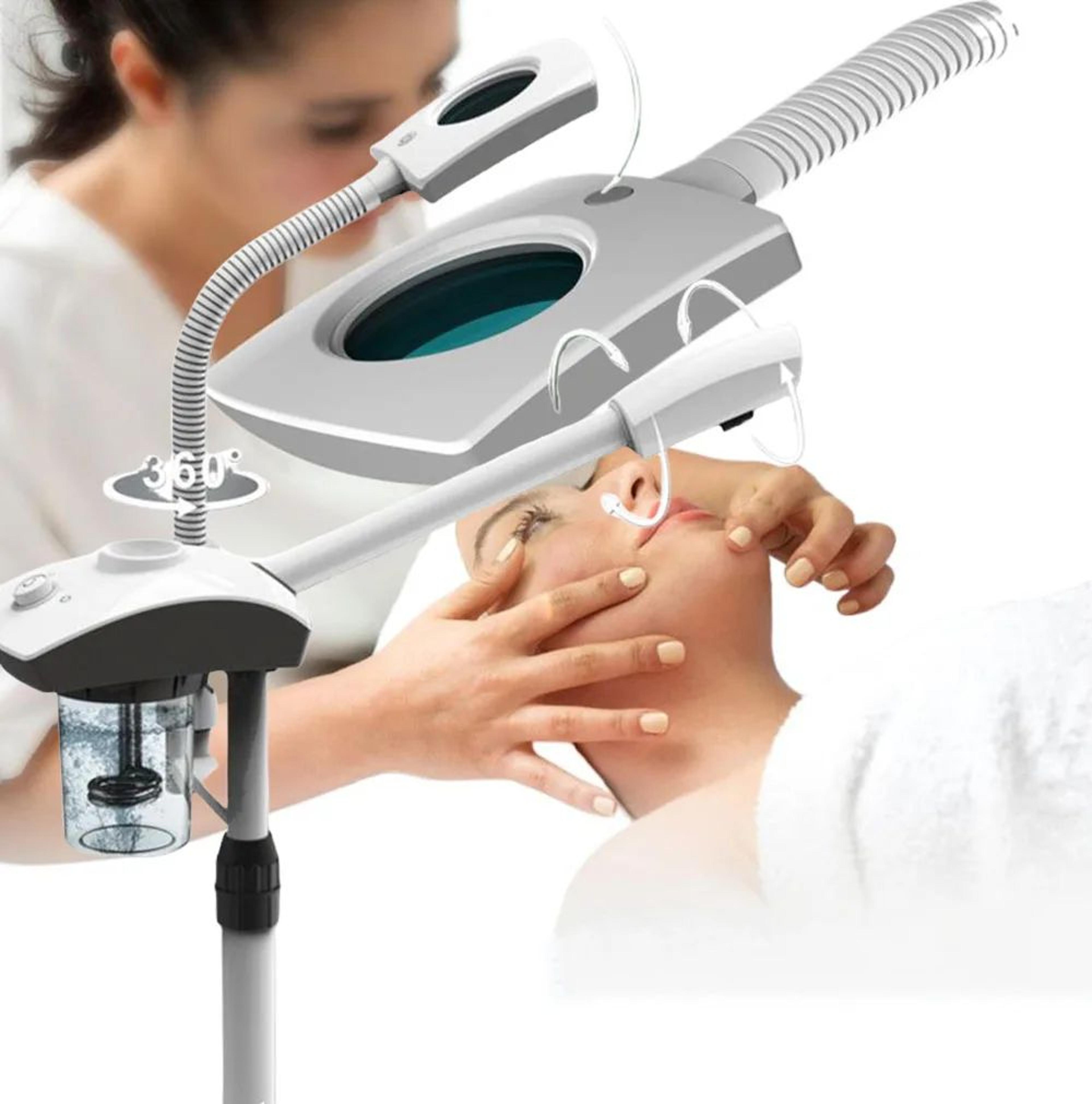 nanoglow ozone facial steamer – professional warm mist face spa for deep skin renewal