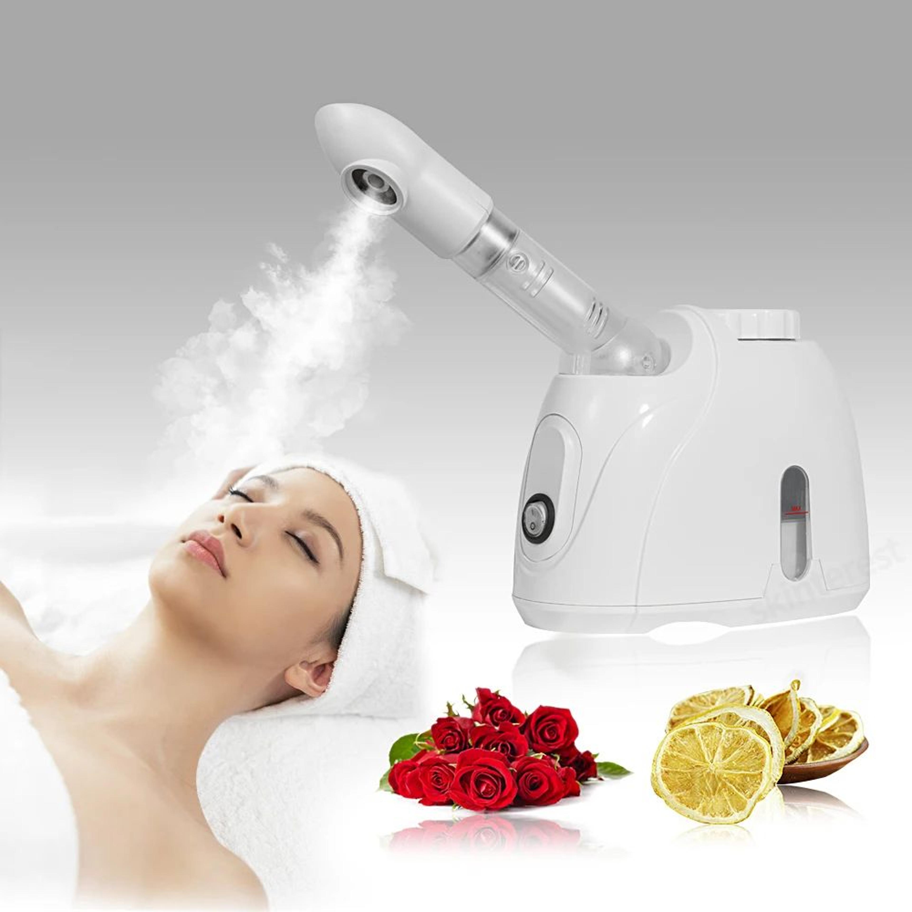 radiant mist pro facial steamer – deep pore facial steamer with nano ionic hot mist & aroma therapy