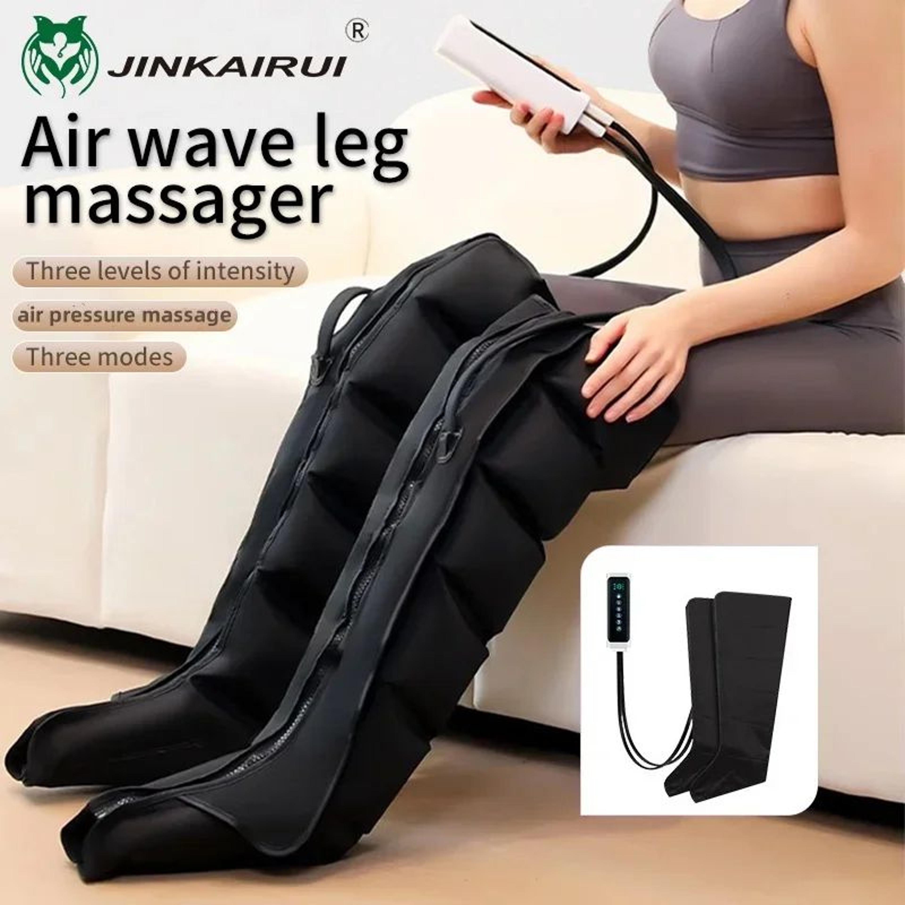 airrelax pro wireless air compression leg massager boots with heat & remote
