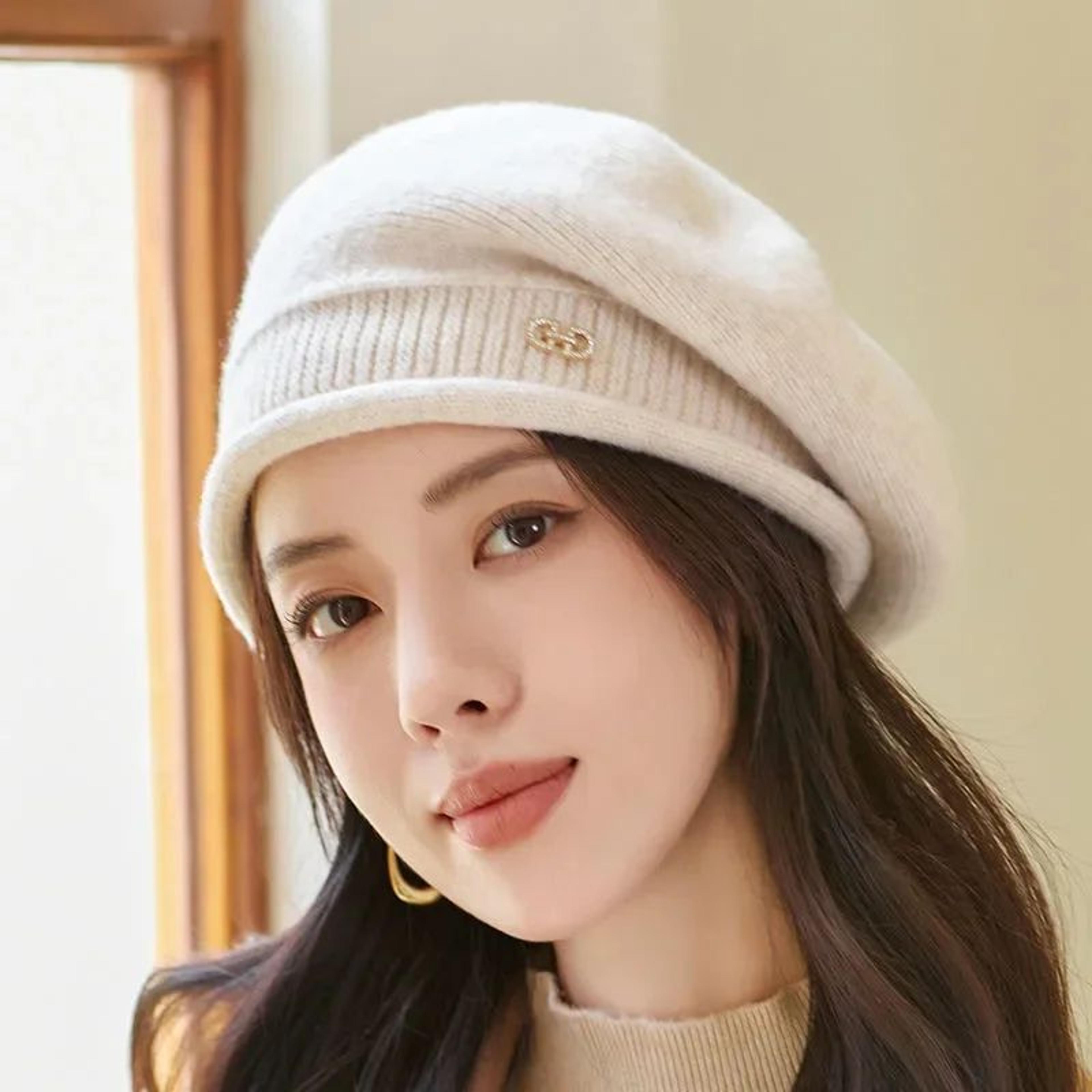 cozystretch women's knitted hat – soft elastic winter beanie for women