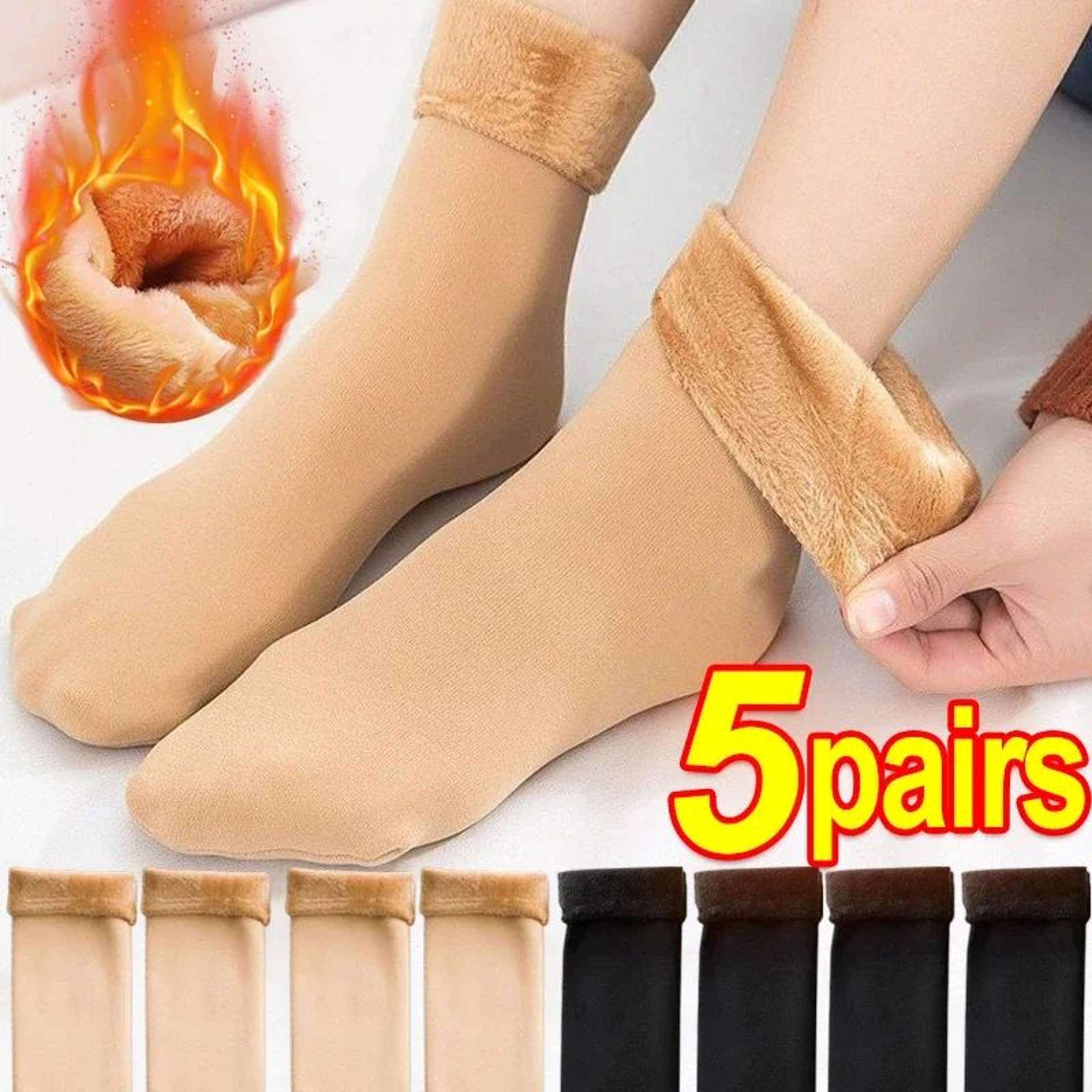 womens thermal socks (1–5 pairs) thick winter cashmere wool socks for boots & cozy home wear