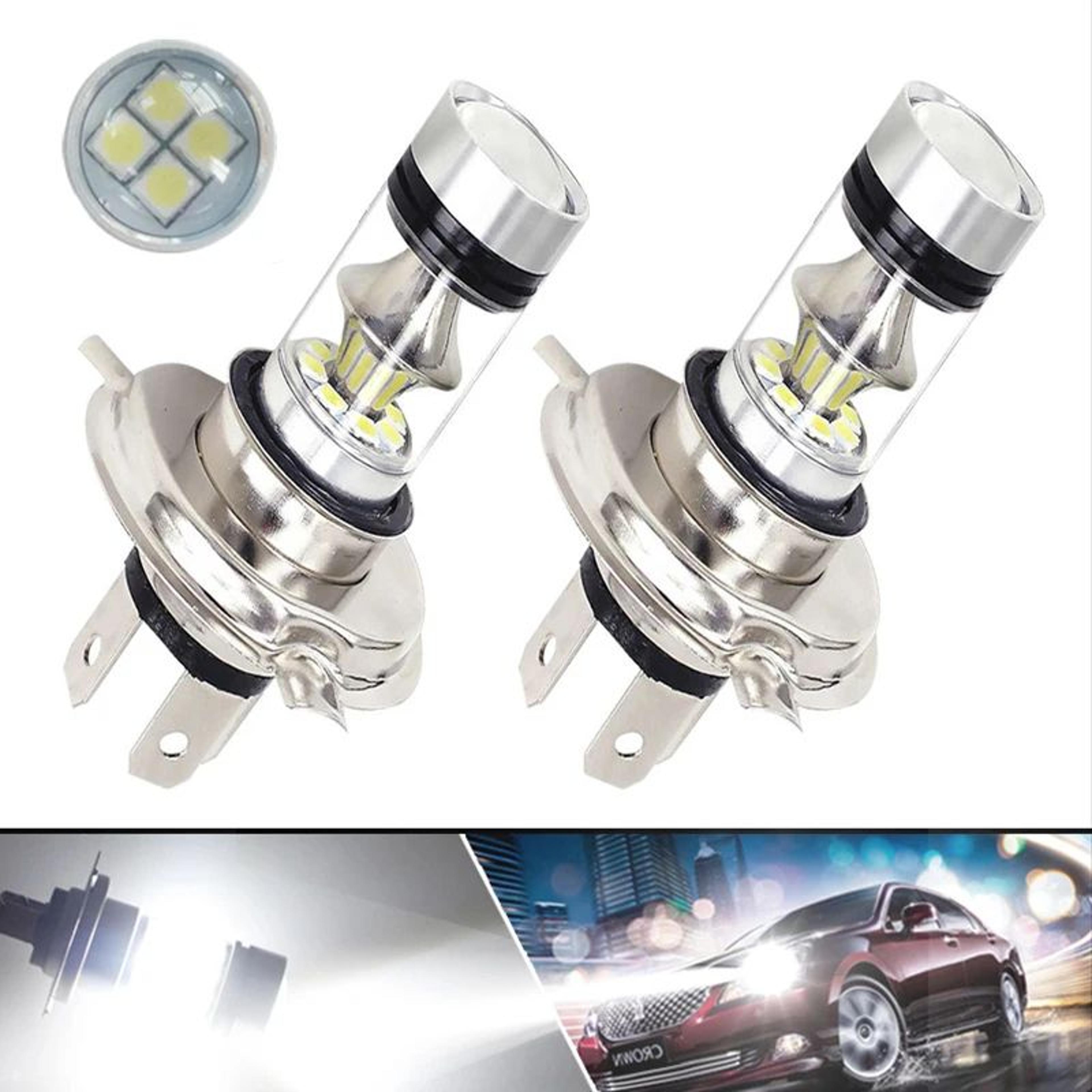 high-performance led headlight bulbs h4/h7 100w – super bright low beam & fog light upgrade (2-pack)