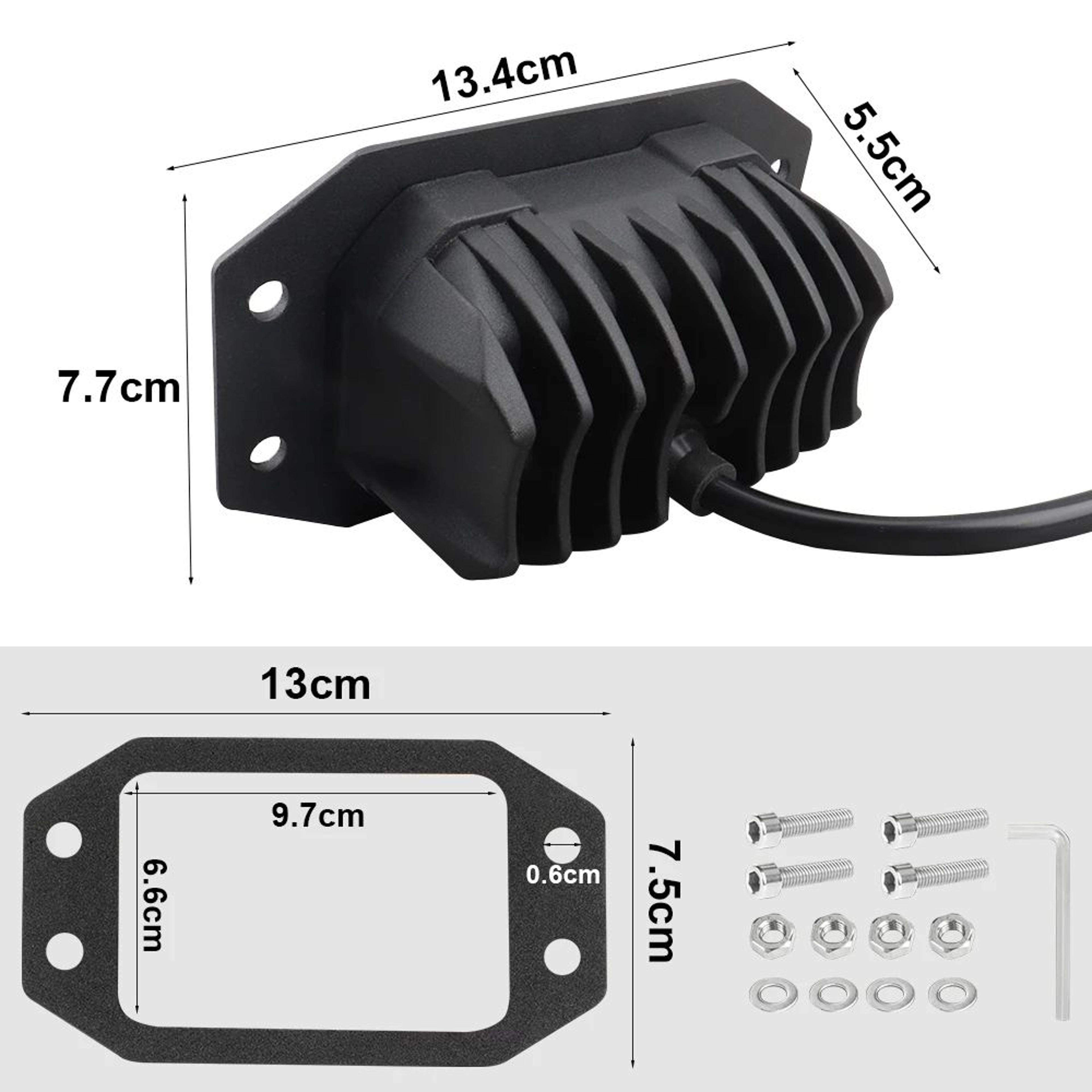 high-intensity led flush mount work light pods – yellow spot beam for off-road trucks & atvs