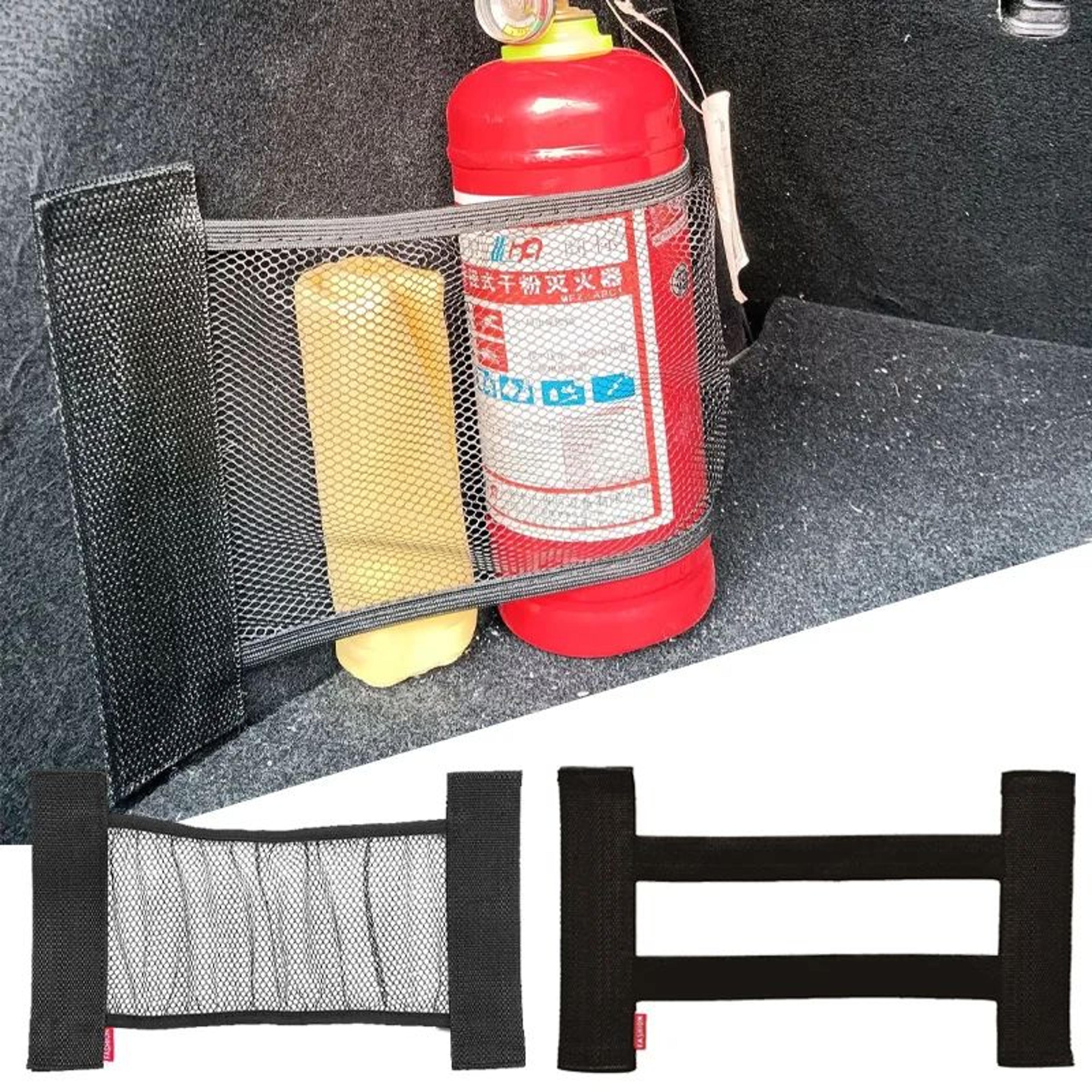 trunk cargo net car trunk organizer – elastic mesh storage net with fixing straps