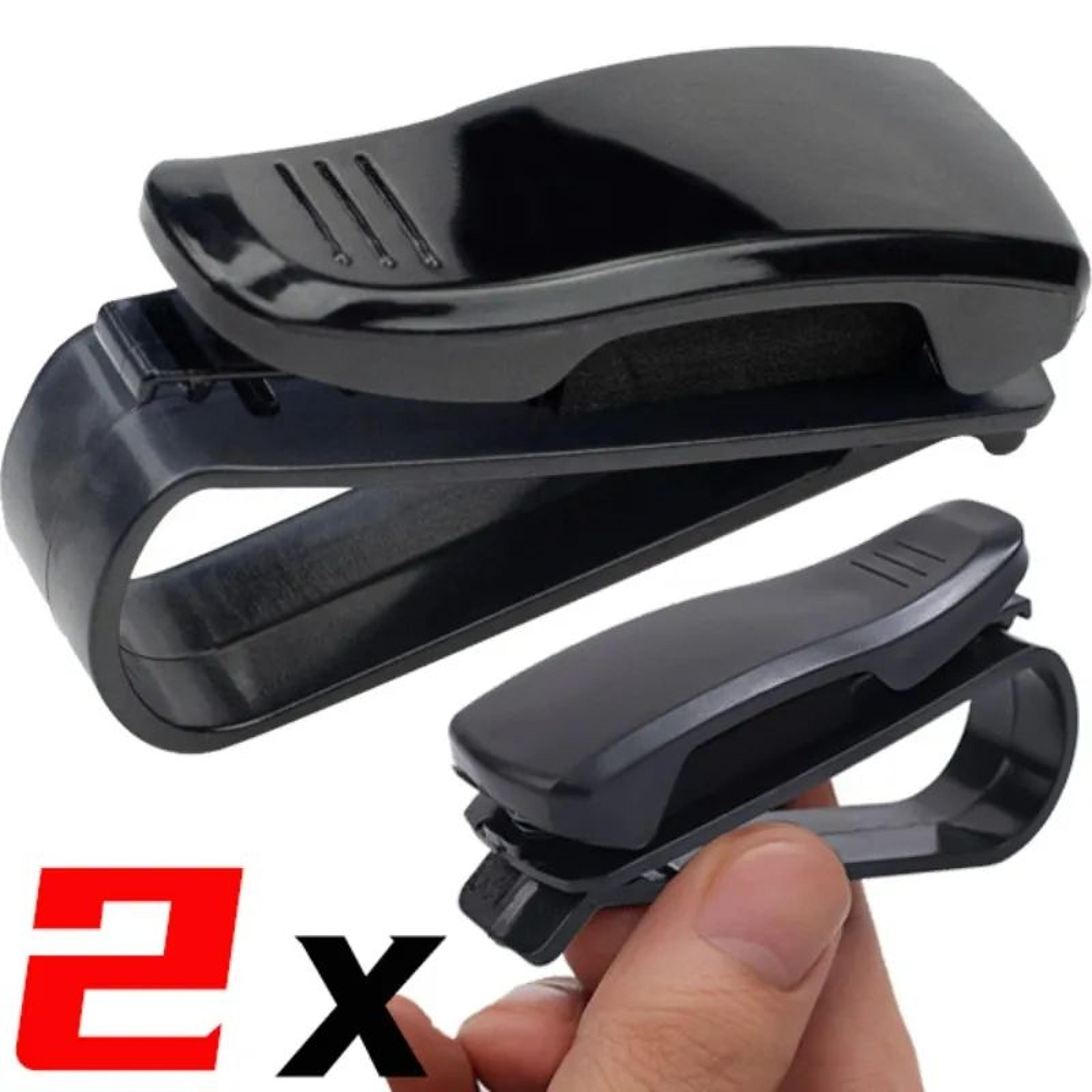 magnetic car sunglasses holder for sun visor – glasses case clip with ticket/card slot