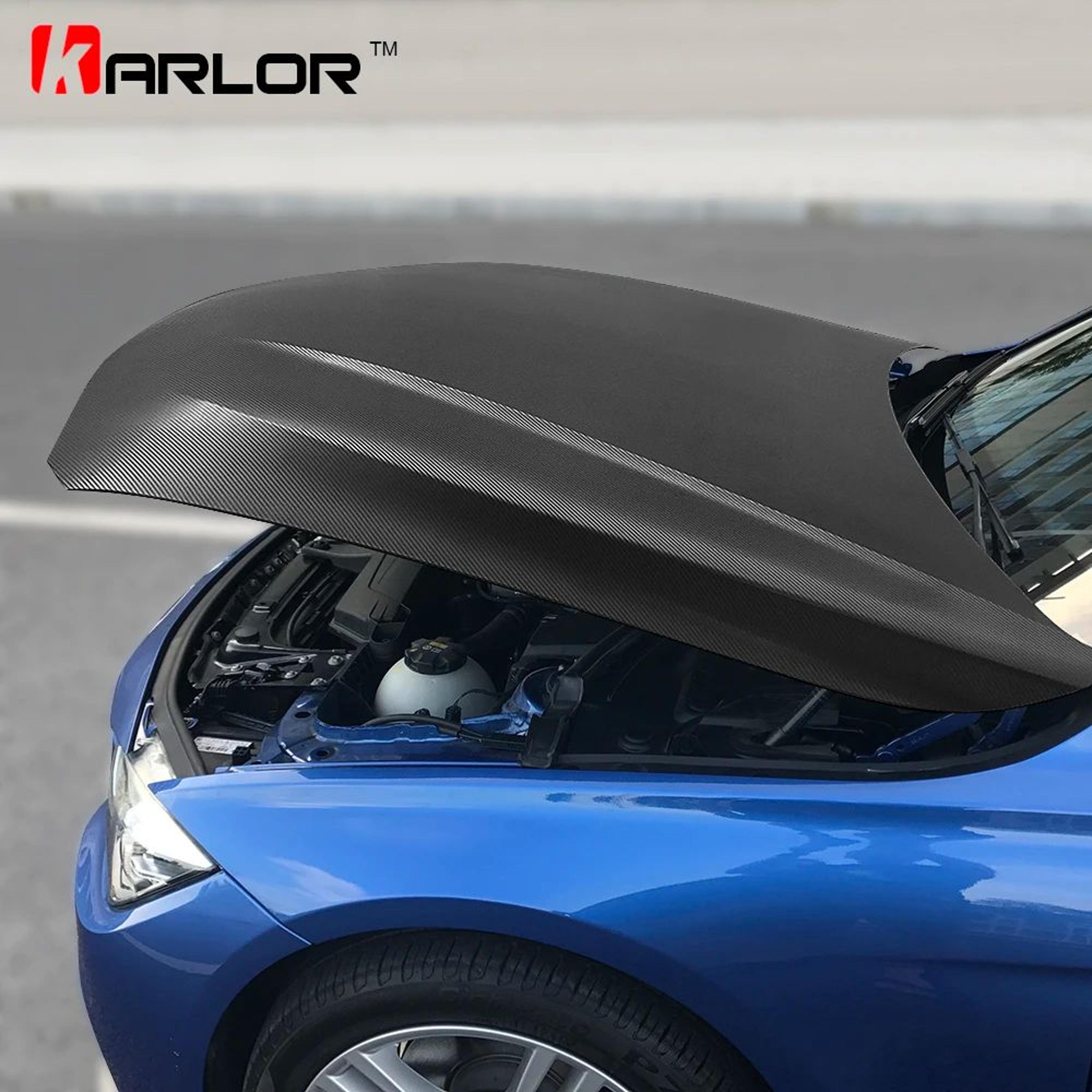 high-gloss 4d carbon fiber wrap roll – diy car vinyl wrap for hood, roof & trim (60 x 79 inches)