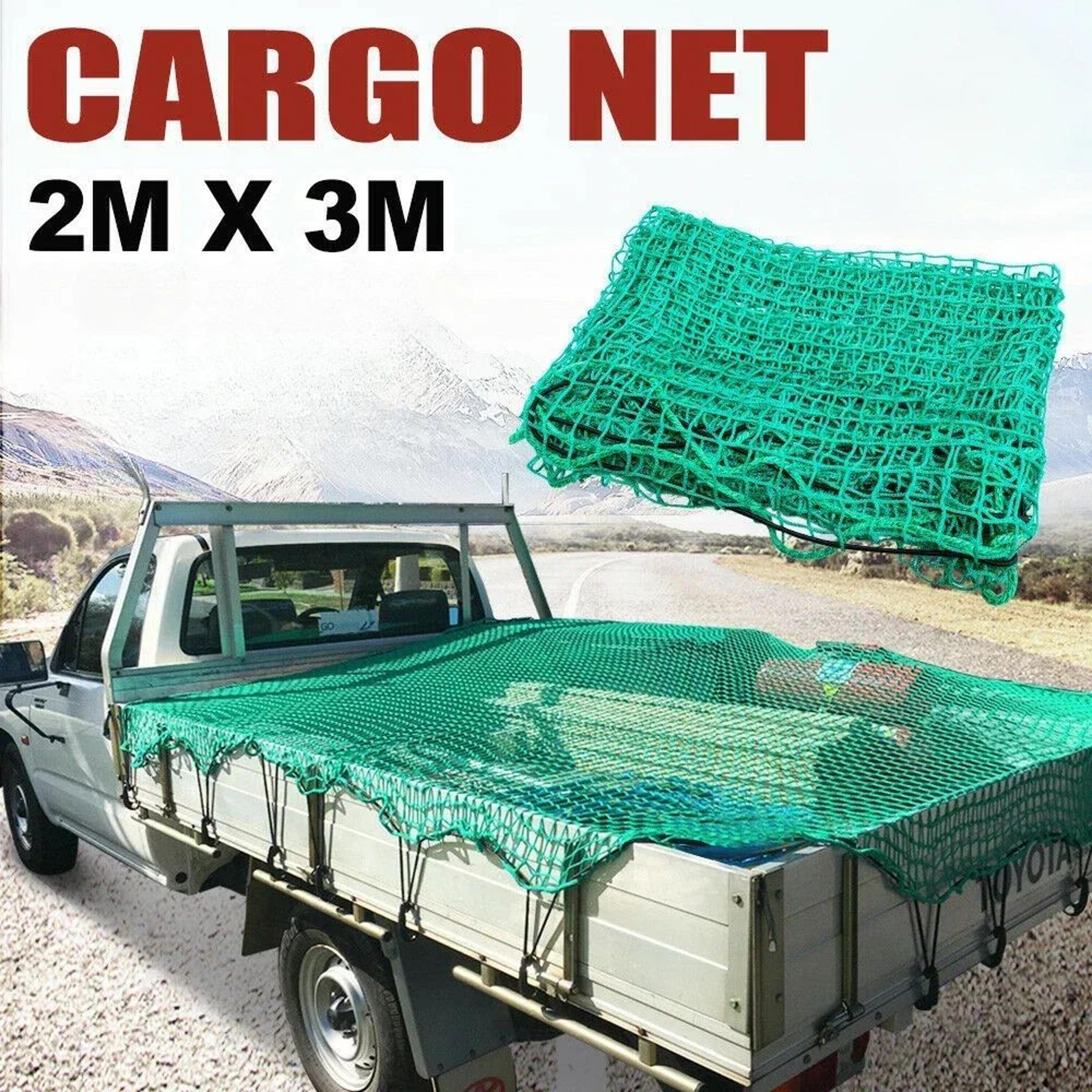 universal heavy-duty truck cargo net – polyethylene trailer & roof cargo mesh cover