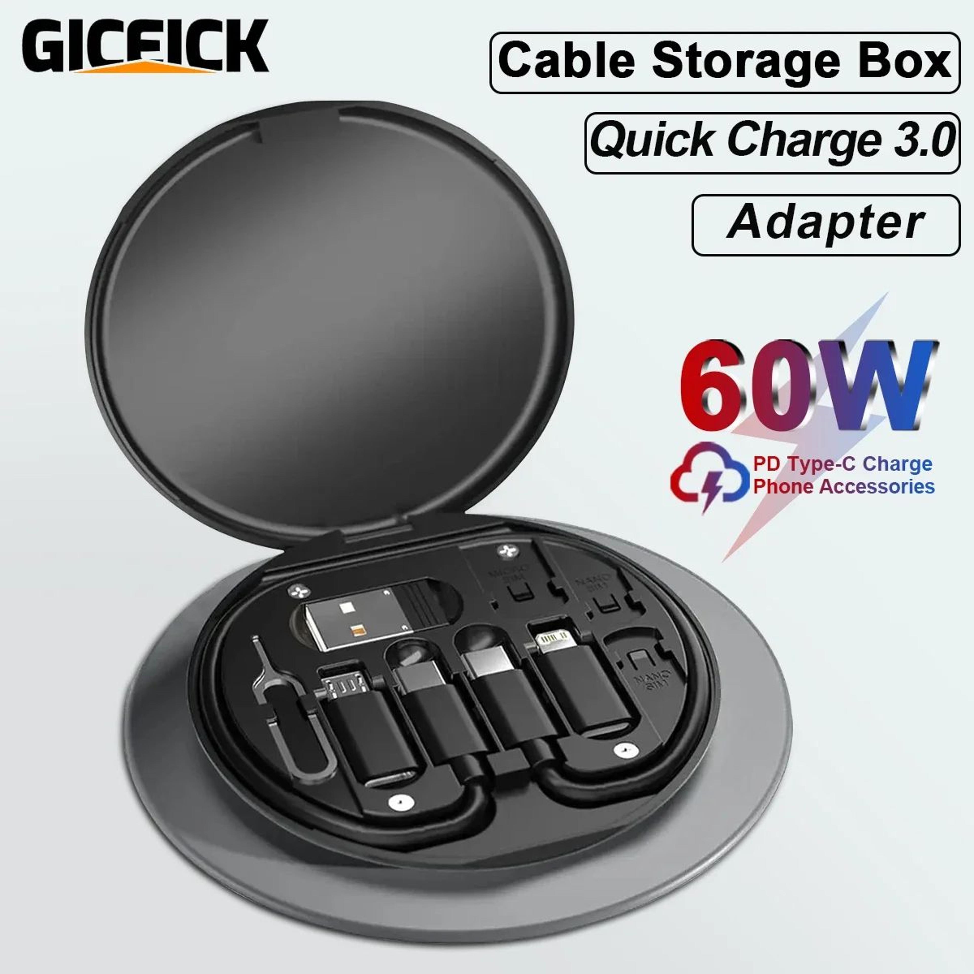 60w multi usb charging adapter kit – compact usb-c conversion kit for fast charging & data transfer