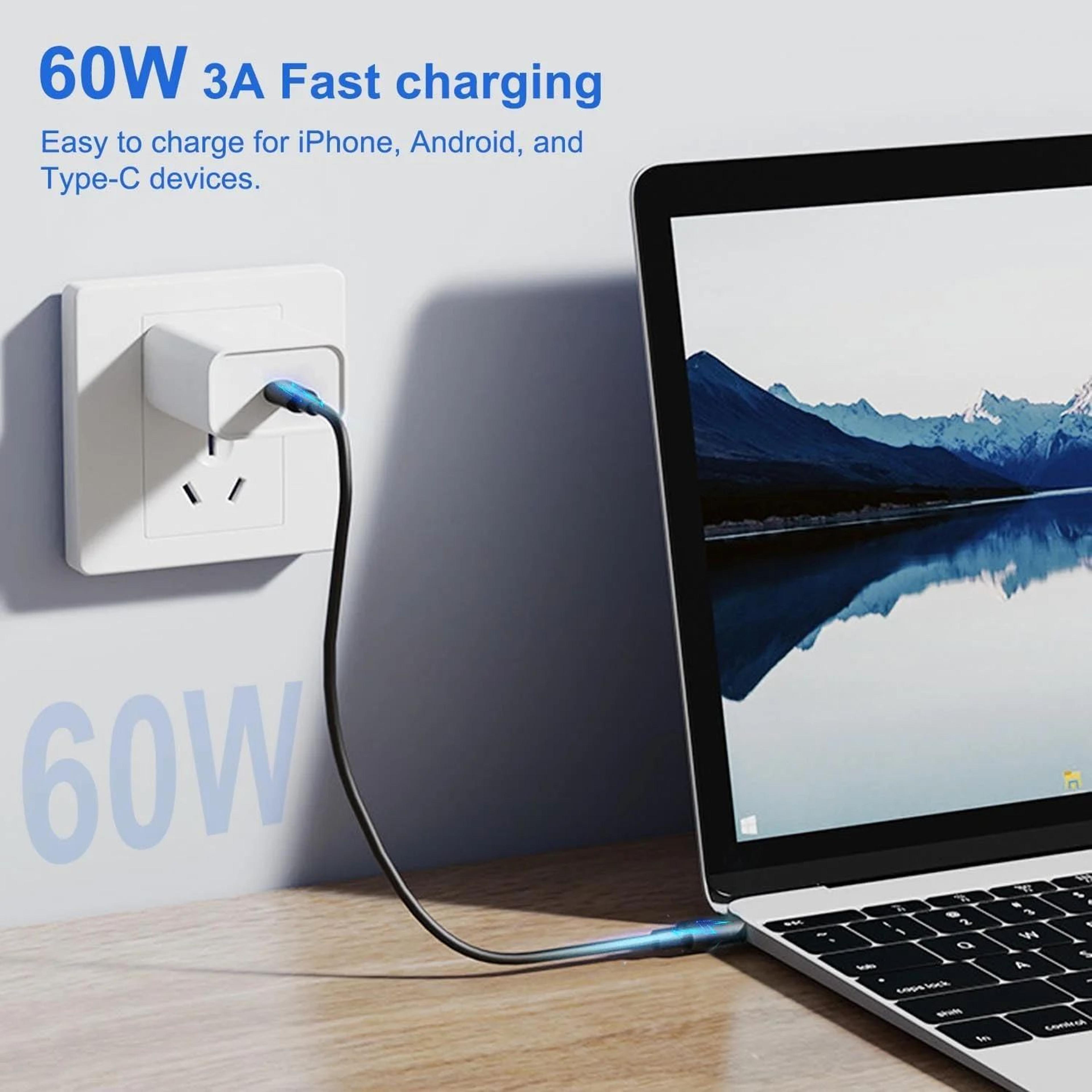 powercarry 5-in-1 charging cable case – 60w usb-c fast charging travel kit