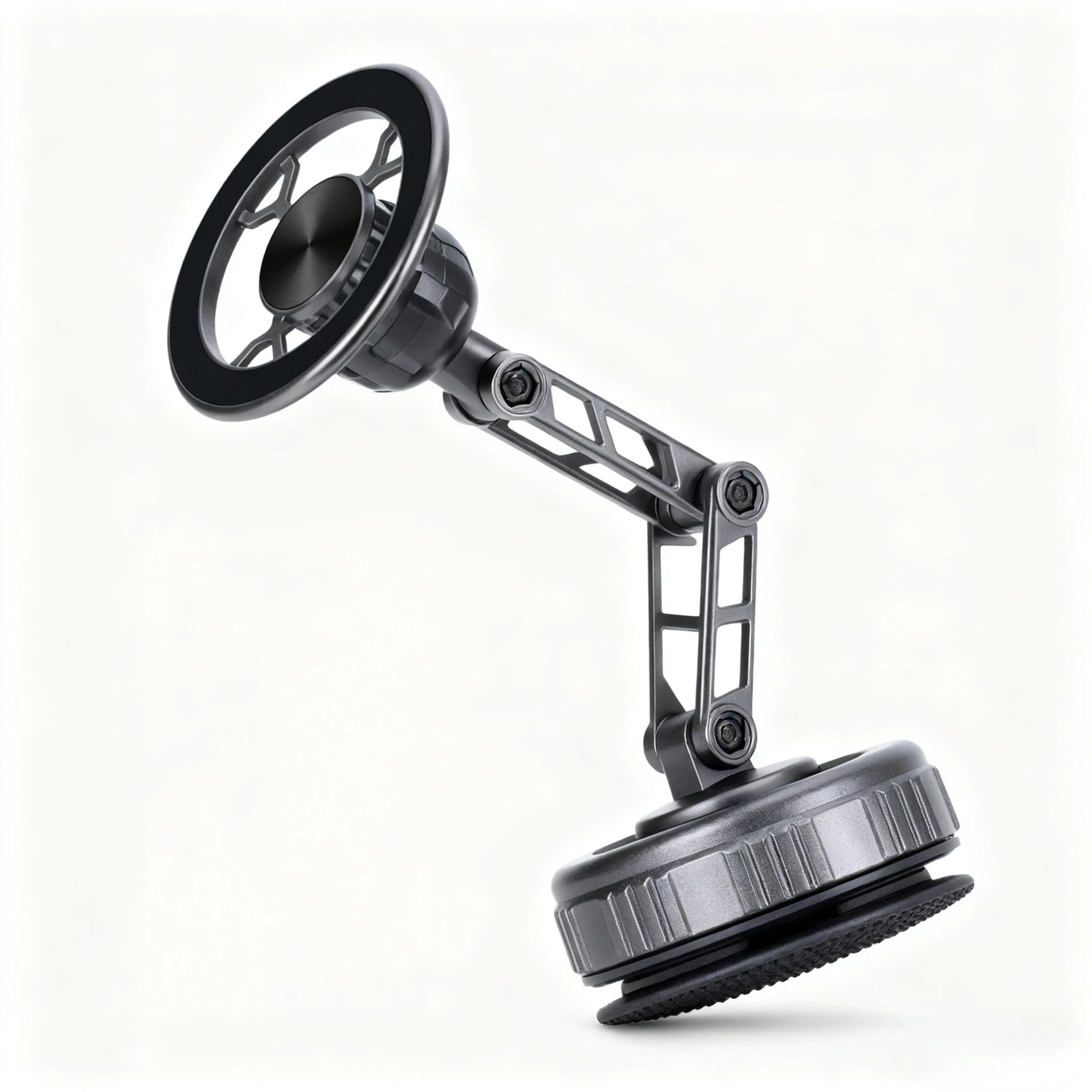 flexgrip 360 magnetic car phone holder with vacuum suction & foldable arm