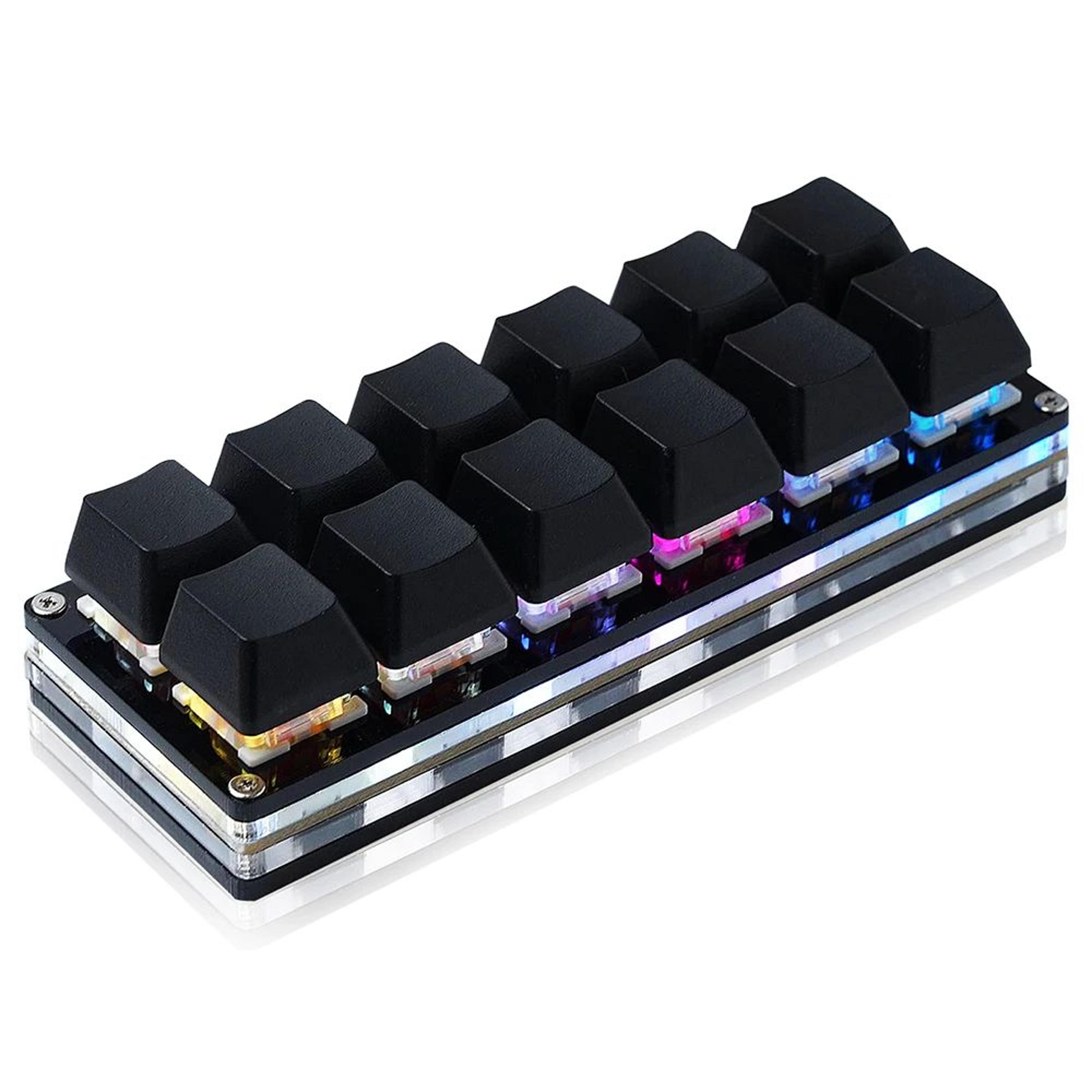mini mechanical gaming keypad – 12-key programmable one-handed keyboard